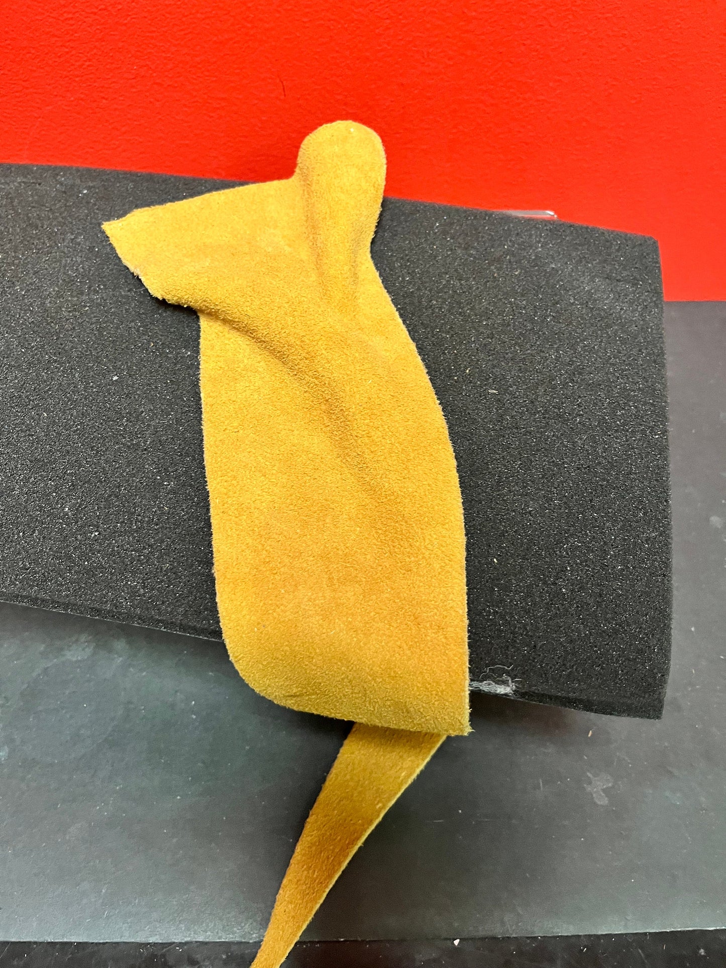 18 inch long, vintage leather indigenous First Nations northwest coast  pennant