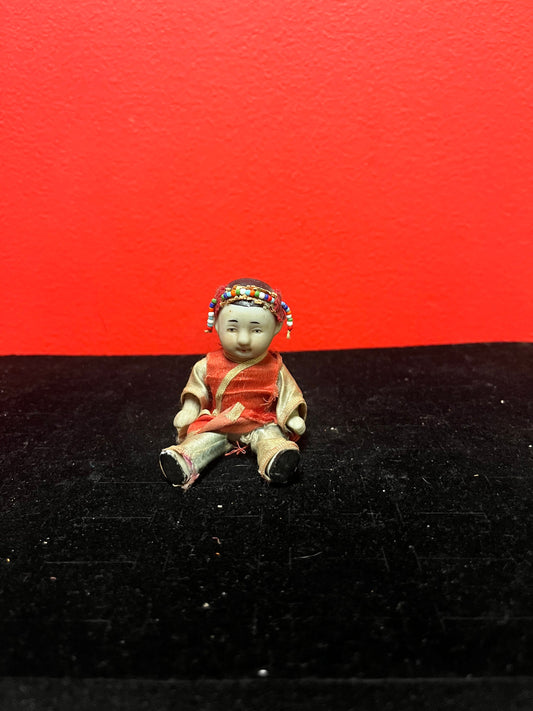 Lovely antique Chinese bisque doll with original clothing  very good condition for age  wow