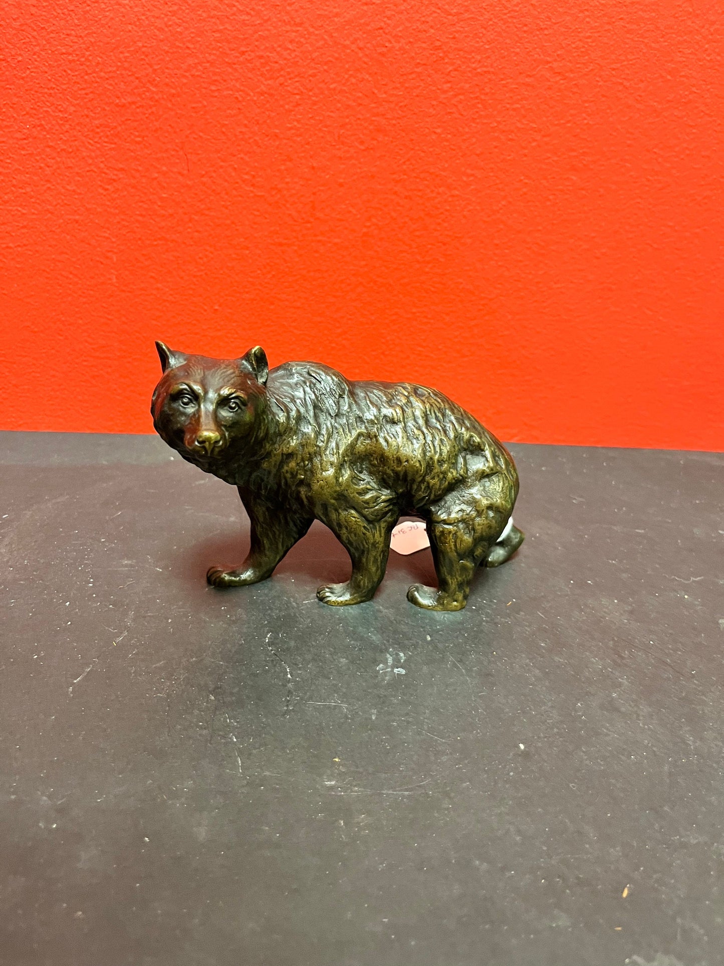 Incredibly detailed antique 6 x 4 high bronze bear wow