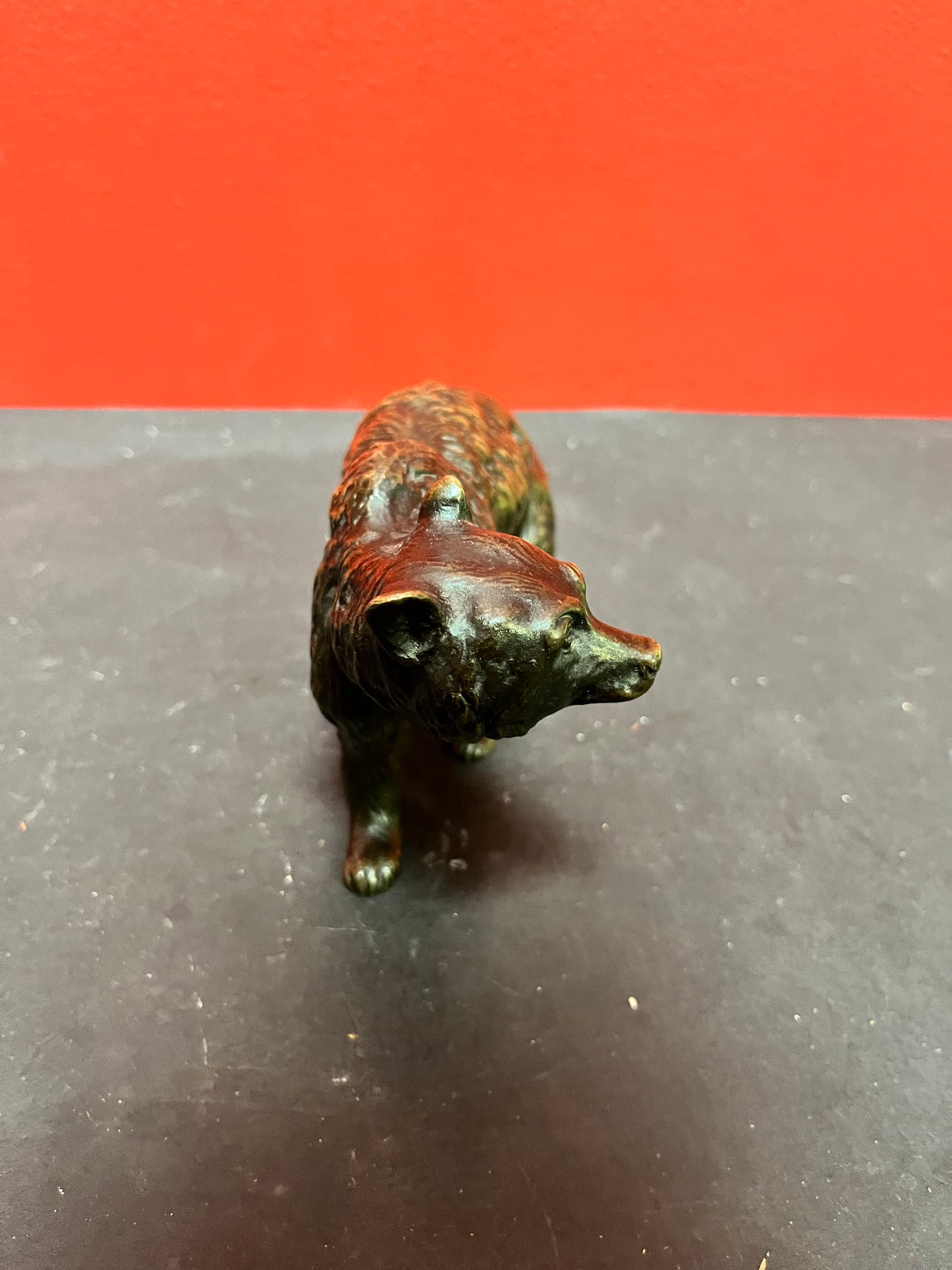 Incredibly detailed antique 6 x 4 high bronze bear wow
