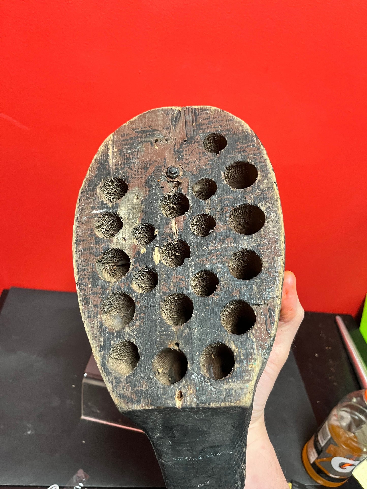 Lovely 13 by 8 inch high antique Canadian late 19 century duck decoy  wonderful patina, and a crack in the neck  wow