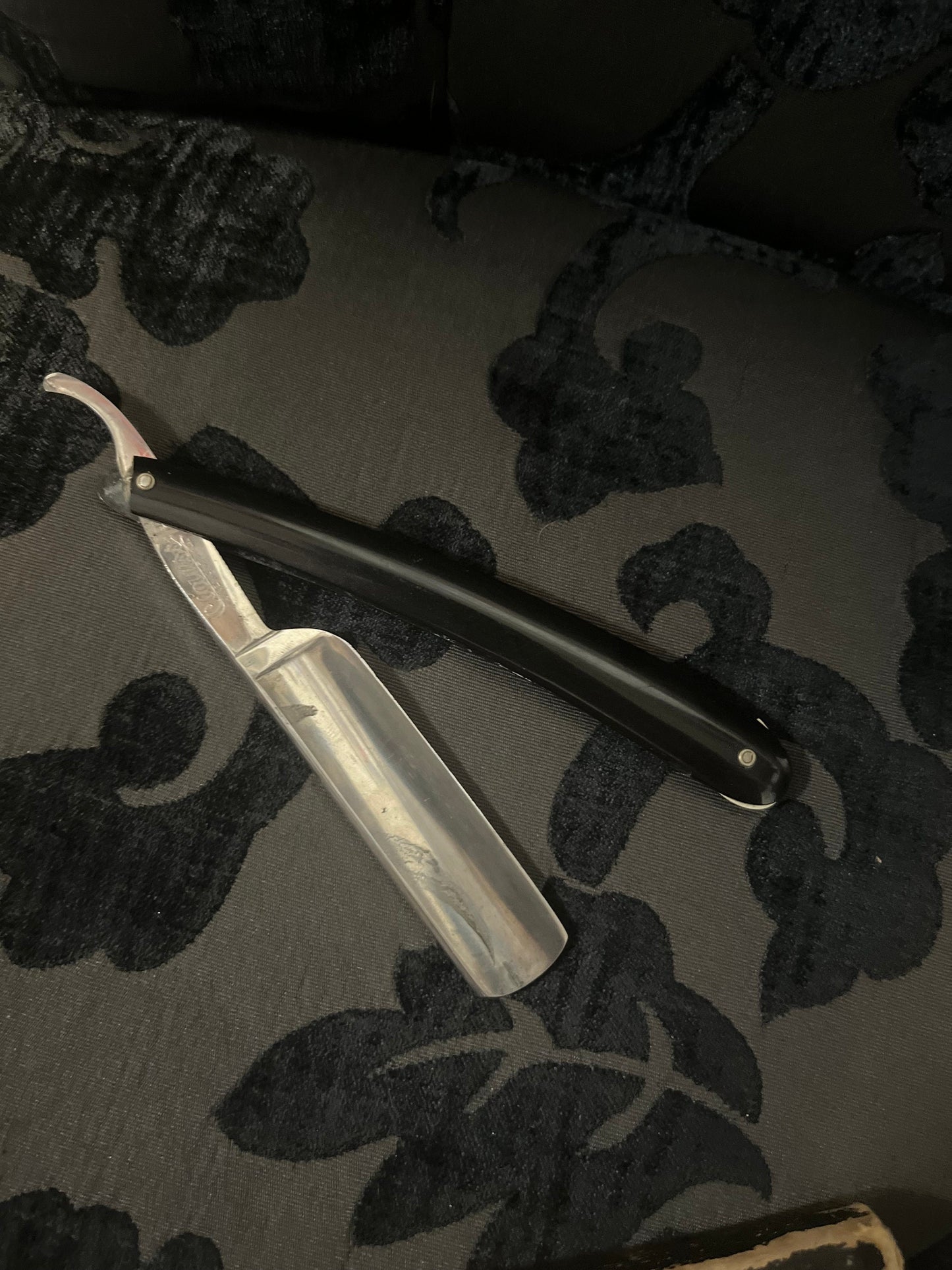 A 6 inch antique English razor in original box