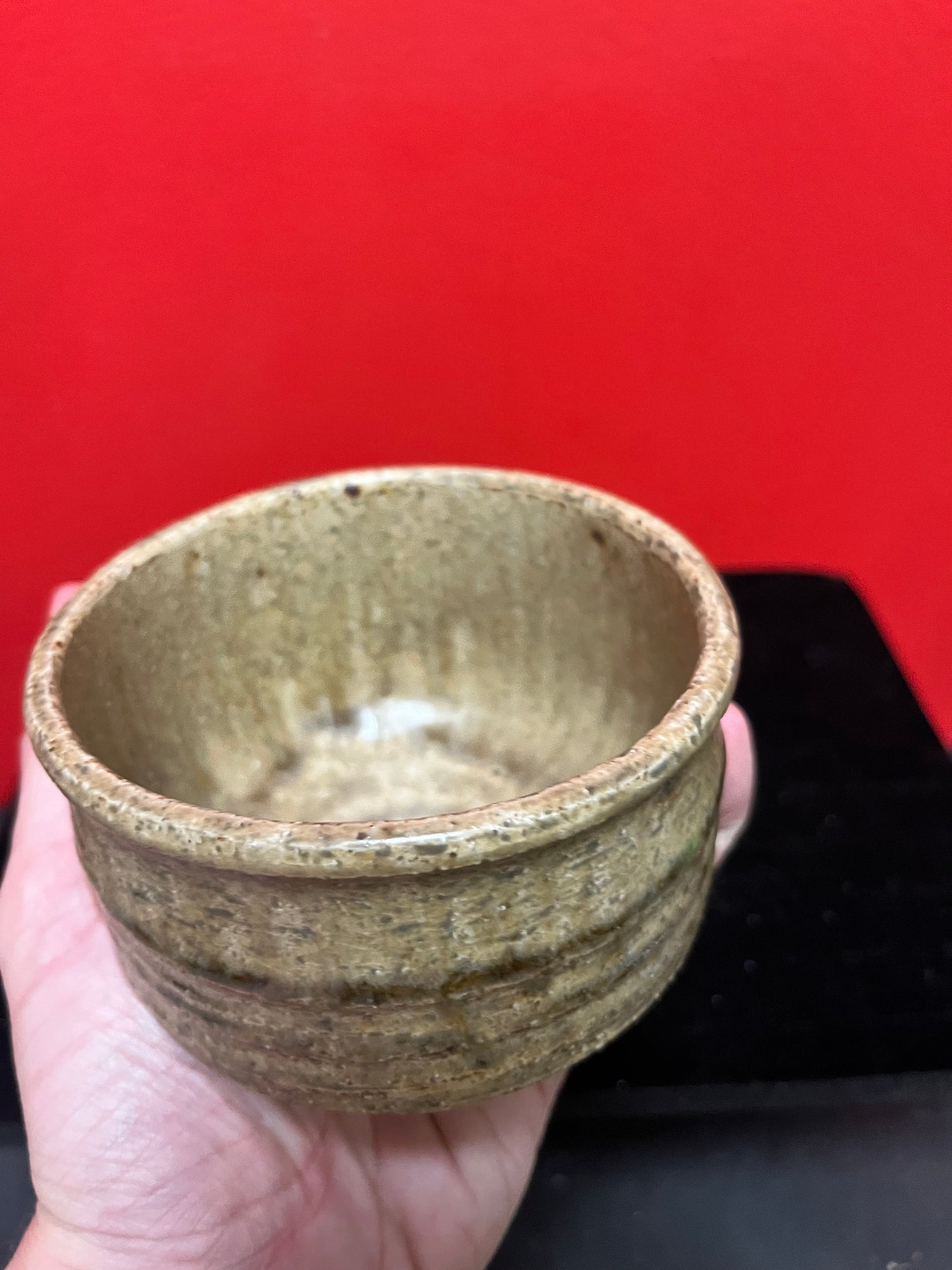 A  Fabulous 4 inch wide Canadian Japanese pottery  Wayne Ngan  perfect condition  unsigned certified by expert -