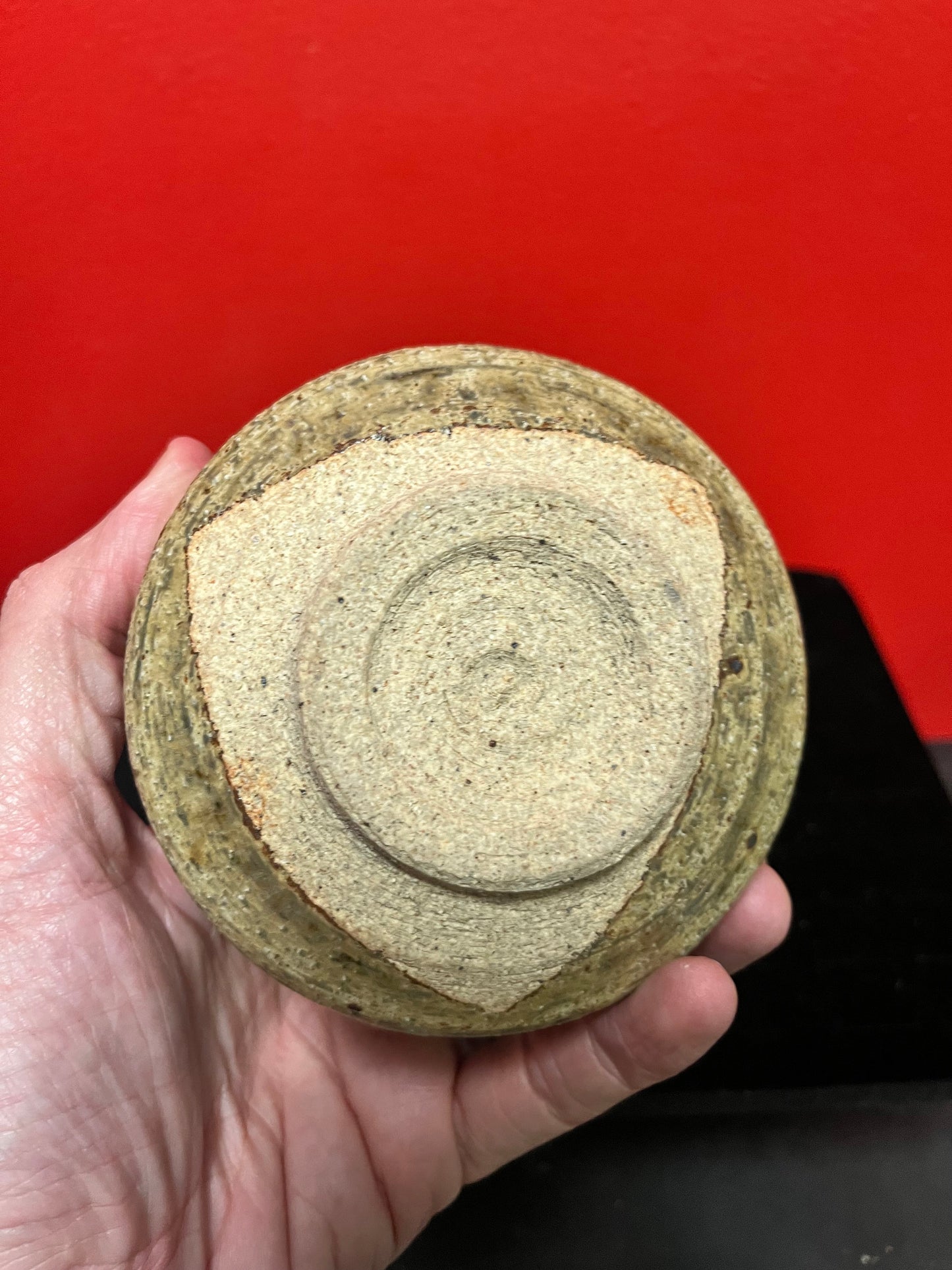 A  Fabulous 4 inch wide Canadian Japanese pottery  Wayne Ngan  perfect condition  unsigned certified by expert -