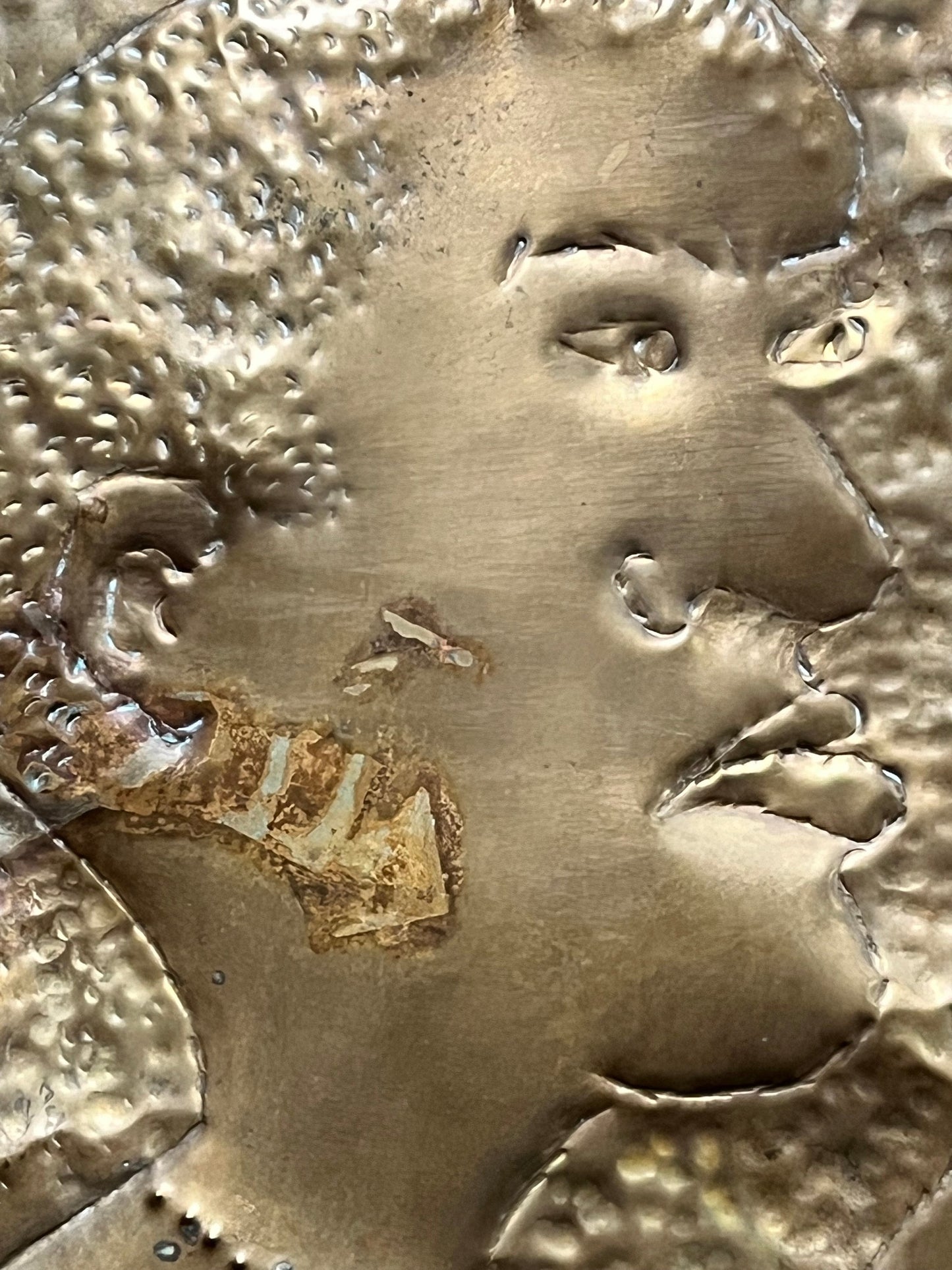 Stunning African 29 x 22“ wide bronze plaque in elegant frame  Unbelievable patina and detail  heavy and ready to hang