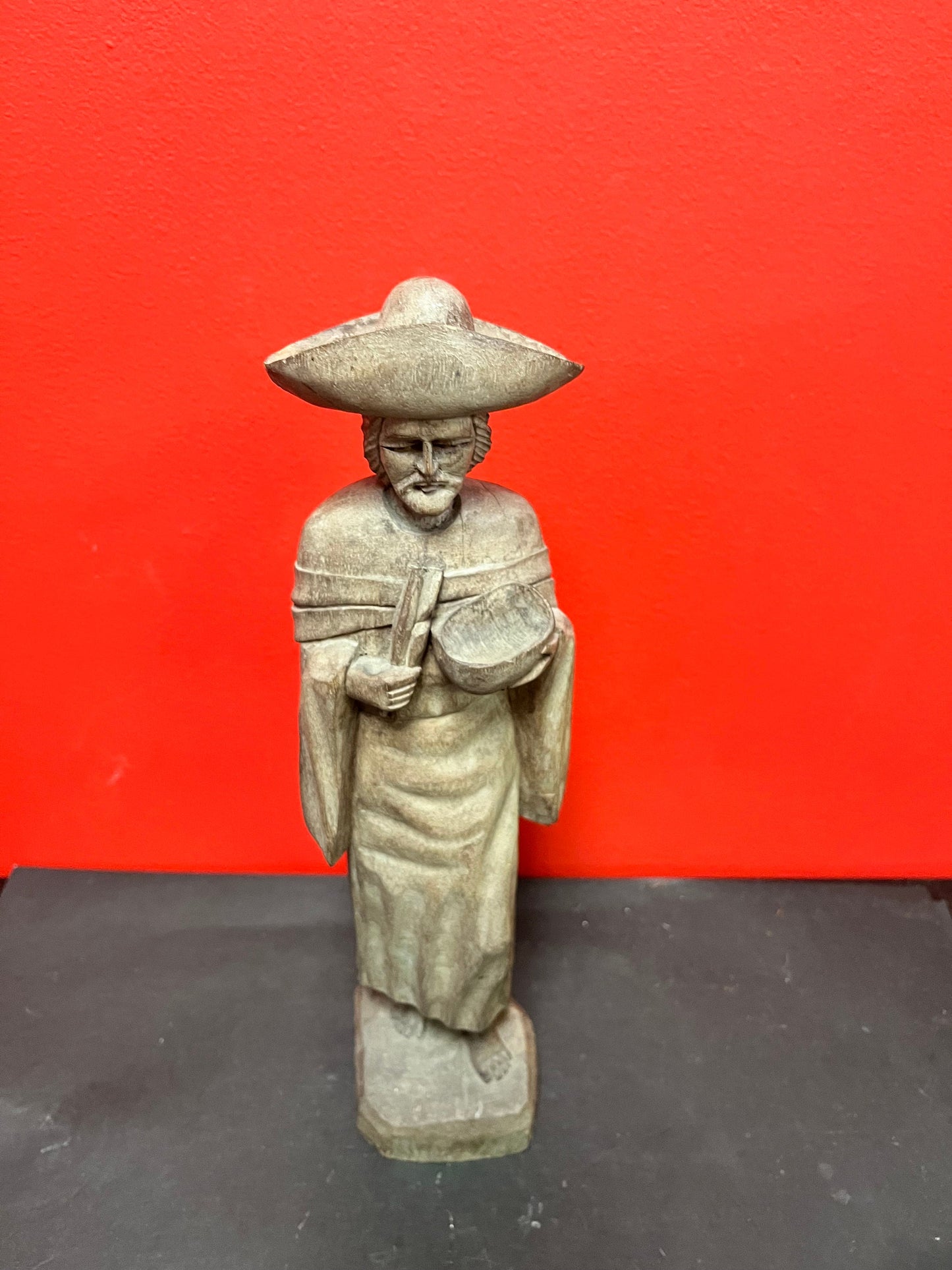 Lovely Peruvian vintage 15 inch tall, wooden statue