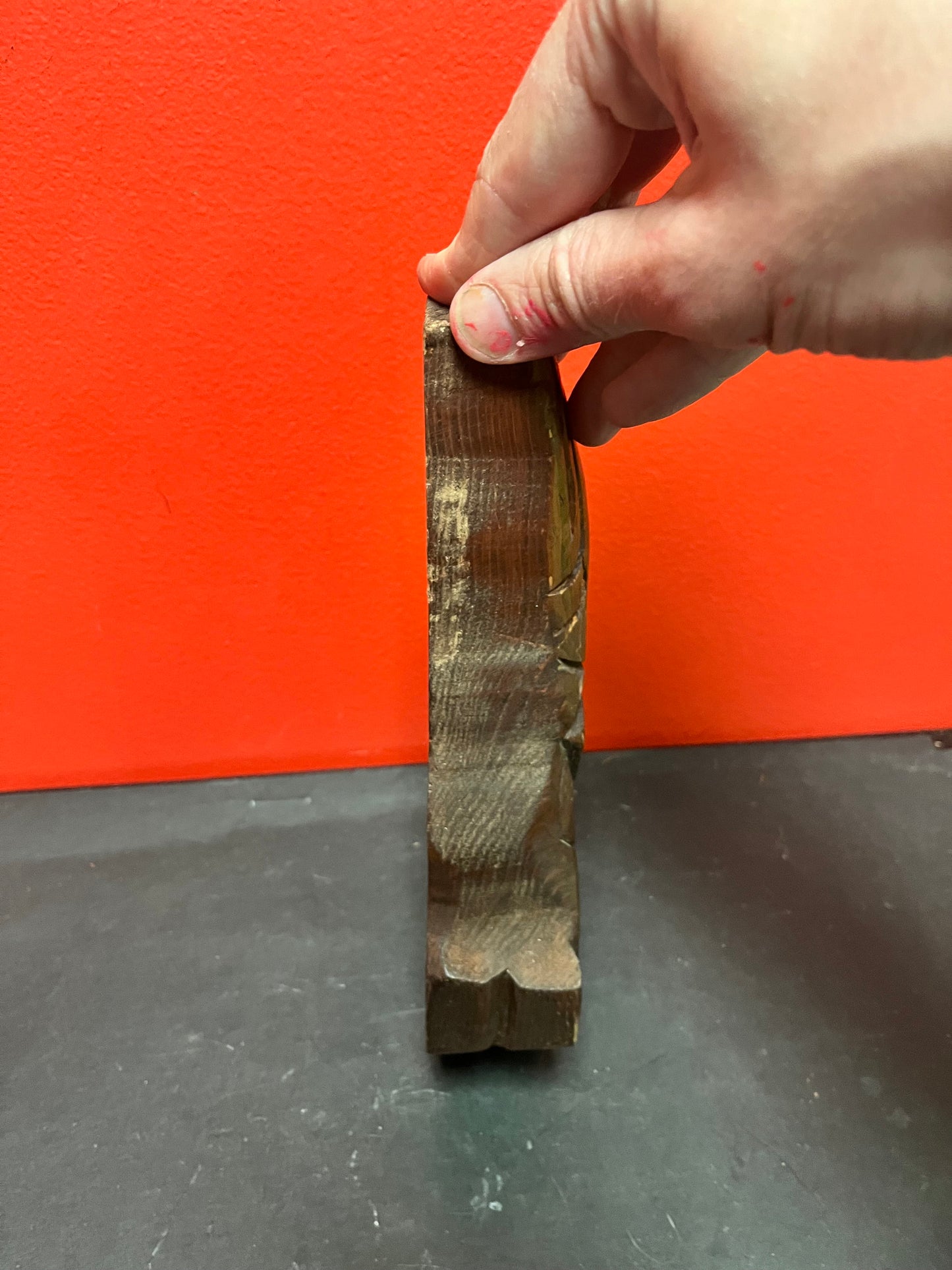 11 x 6 x 2 thick Indigenous first nations Pacific northwest Coast plaque  Female artist  Killer whale transformation  Needs a hanger