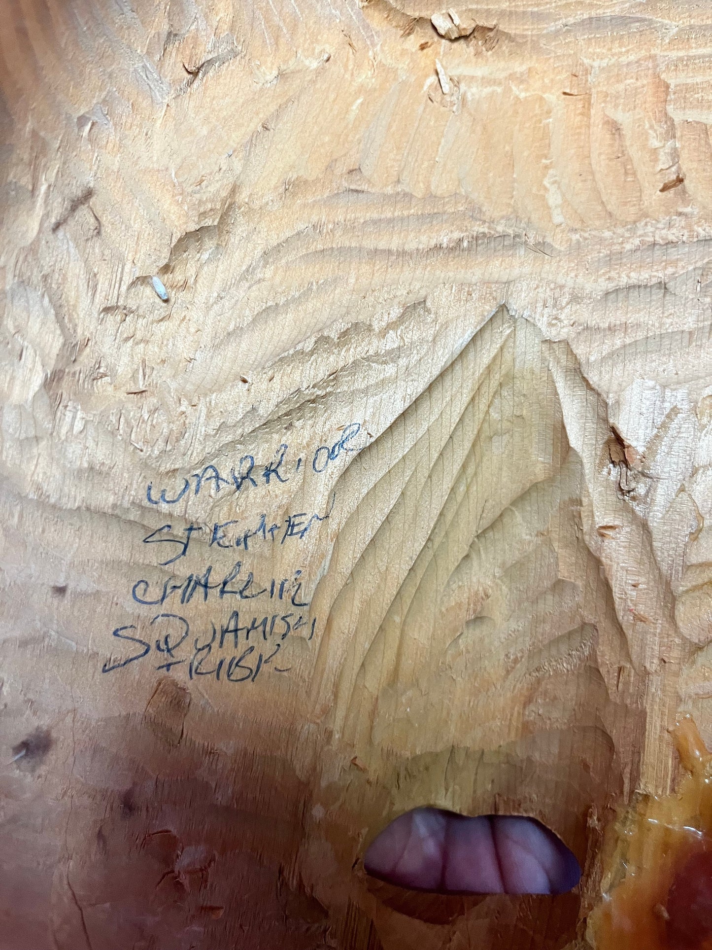 Lovely 11 x 8 wide cedar indigenous first nations specific northwest coast signed Squamish wild woman mask   simple and beautiful