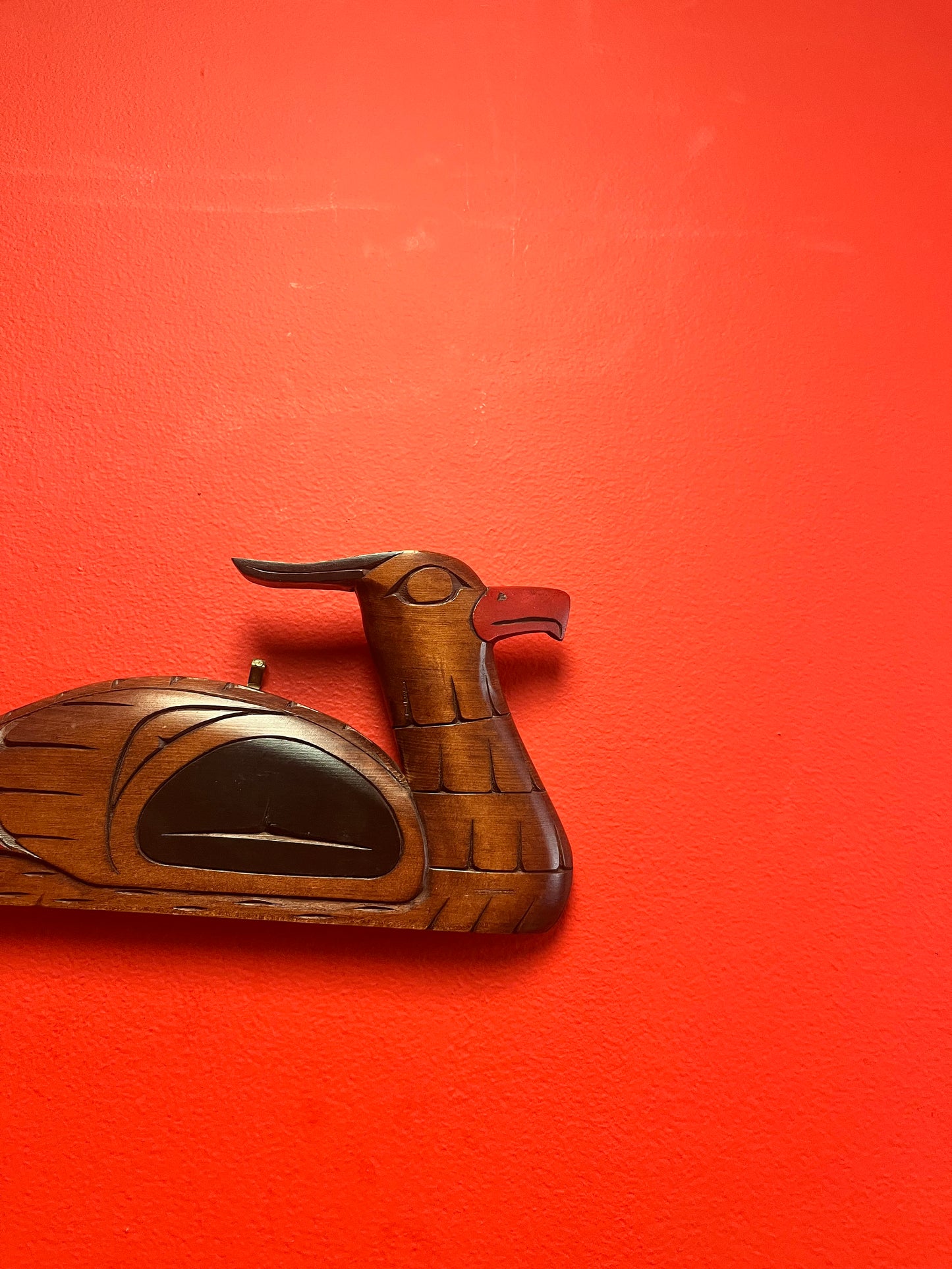 Lovely 11 inch long 6 inch high indigenous, first nations Pacific northwest coast, detailed Cedar loon by  Ralph Edgar