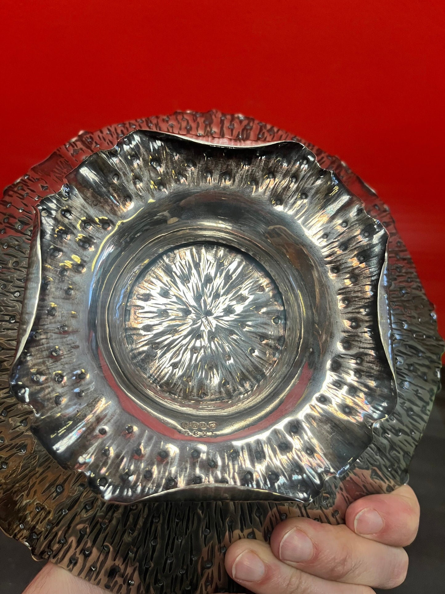 Stunning antique silver plated Christopher Dresser compote  Art deco beauty with some wear  at the base