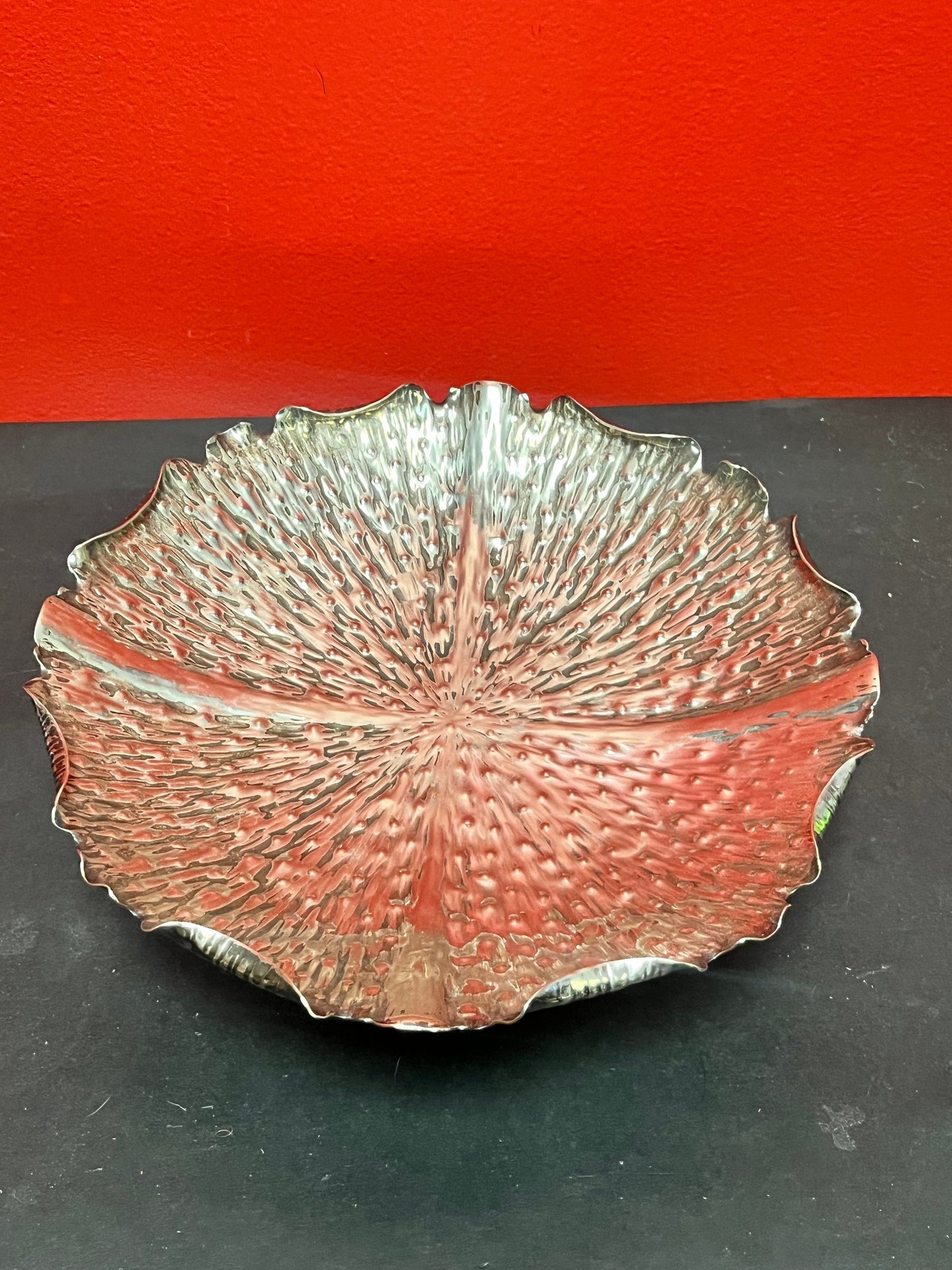 Stunning antique silver plated Christopher Dresser compote  Art deco beauty with some wear  at the base