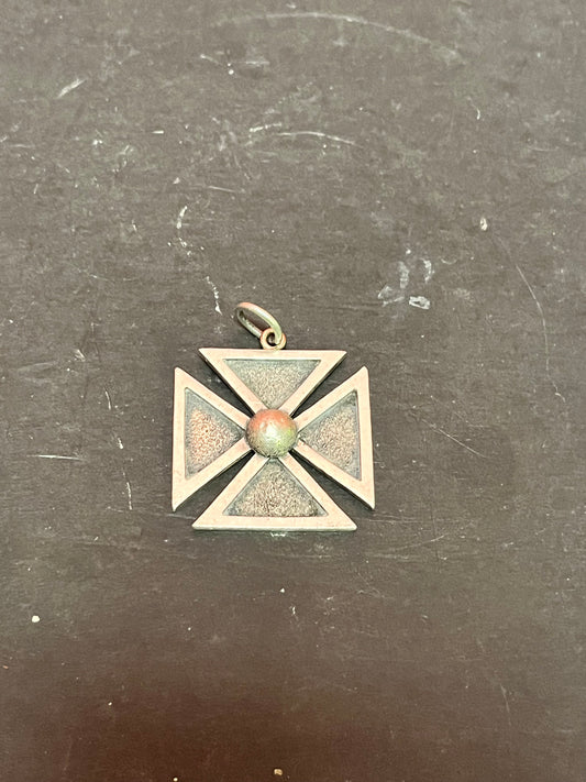 Antique 2 inch Canadian sterling gymnastics medal  1871 - 72  Lovely piece