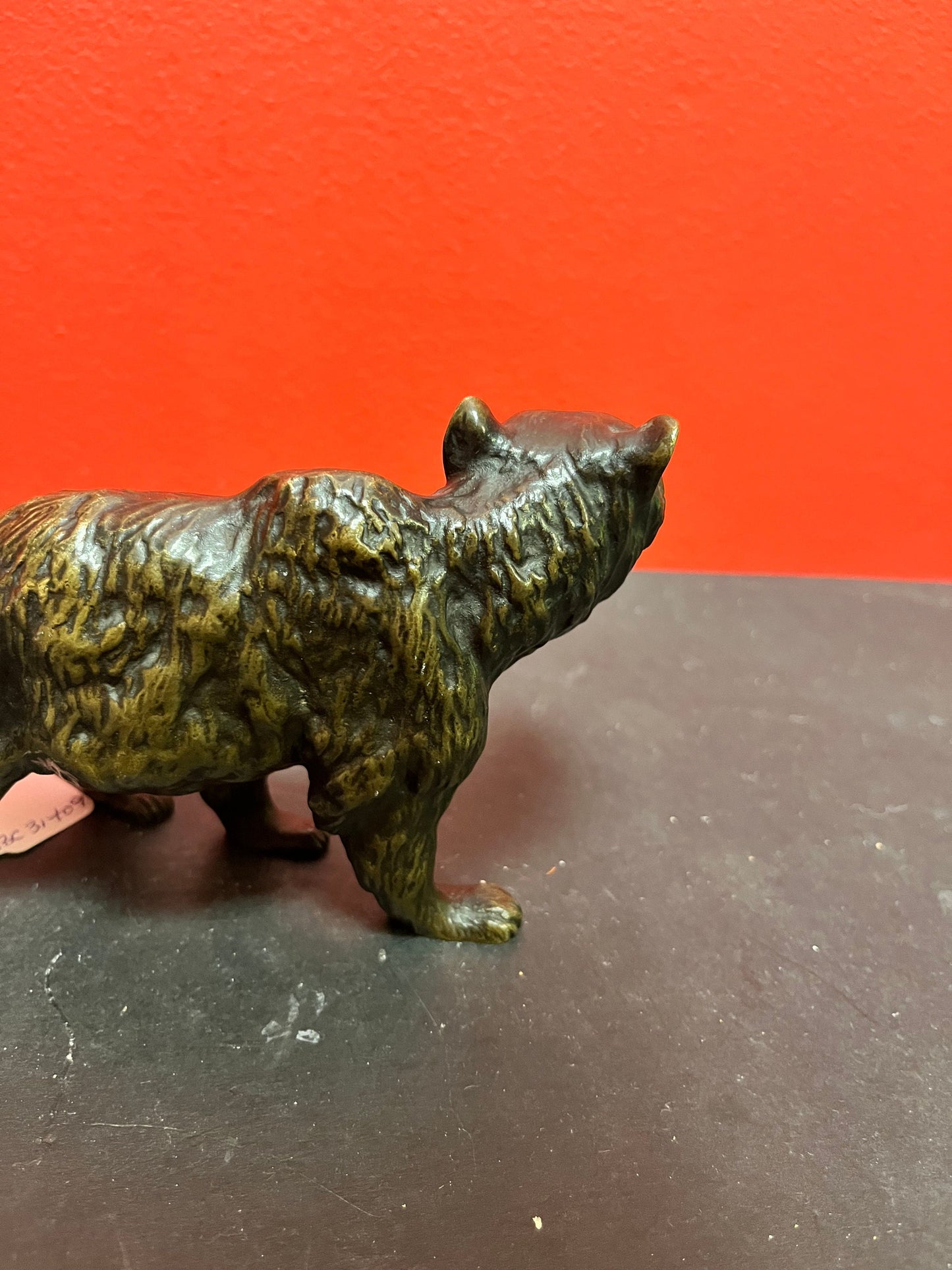 Incredibly detailed antique 6 x 4 high bronze bear wow