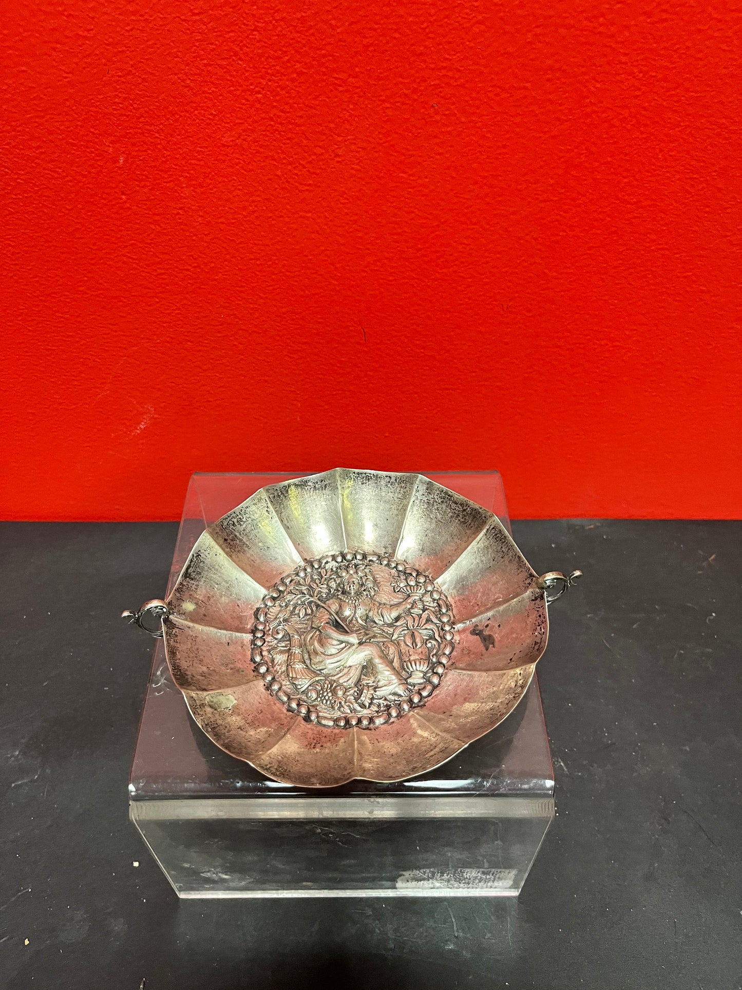 A  Persian silver bowl   7 inches and untested  great imagery and needs a polish