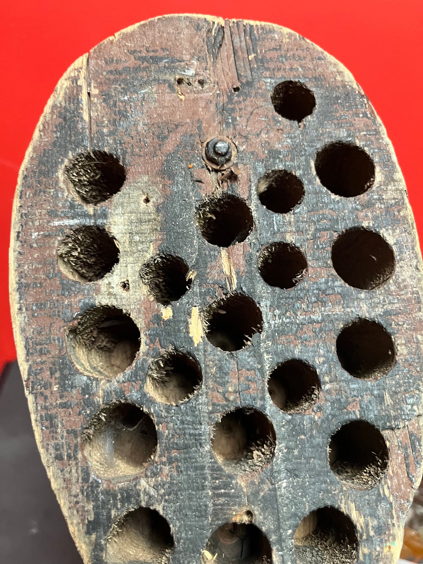 Lovely 13 by 8 inch high antique Canadian late 19 century duck decoy  wonderful patina, and a crack in the neck  wow