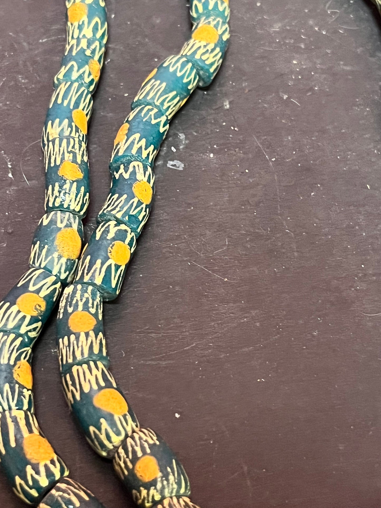 Stunning African antique trade bead, glass necklace  each strand about 20 inches long  wonderful quality
