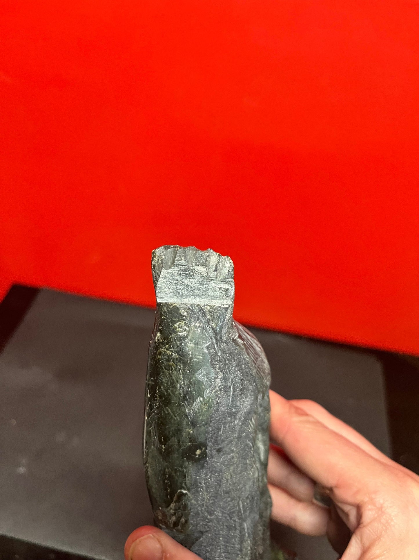 A  Lovely indigenous Inuit 9 inch long, soapstone seal