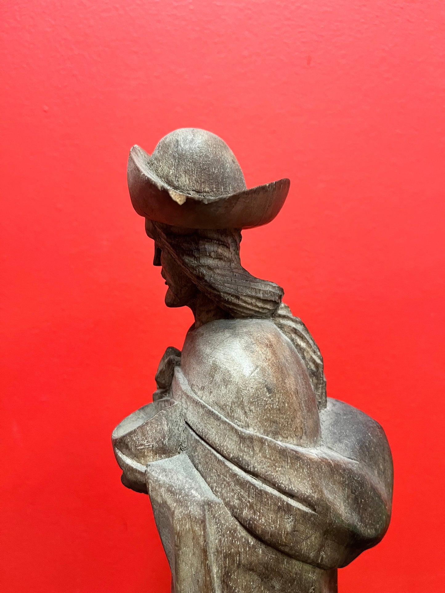 Lovely Peruvian vintage 15 inch tall, wooden statue