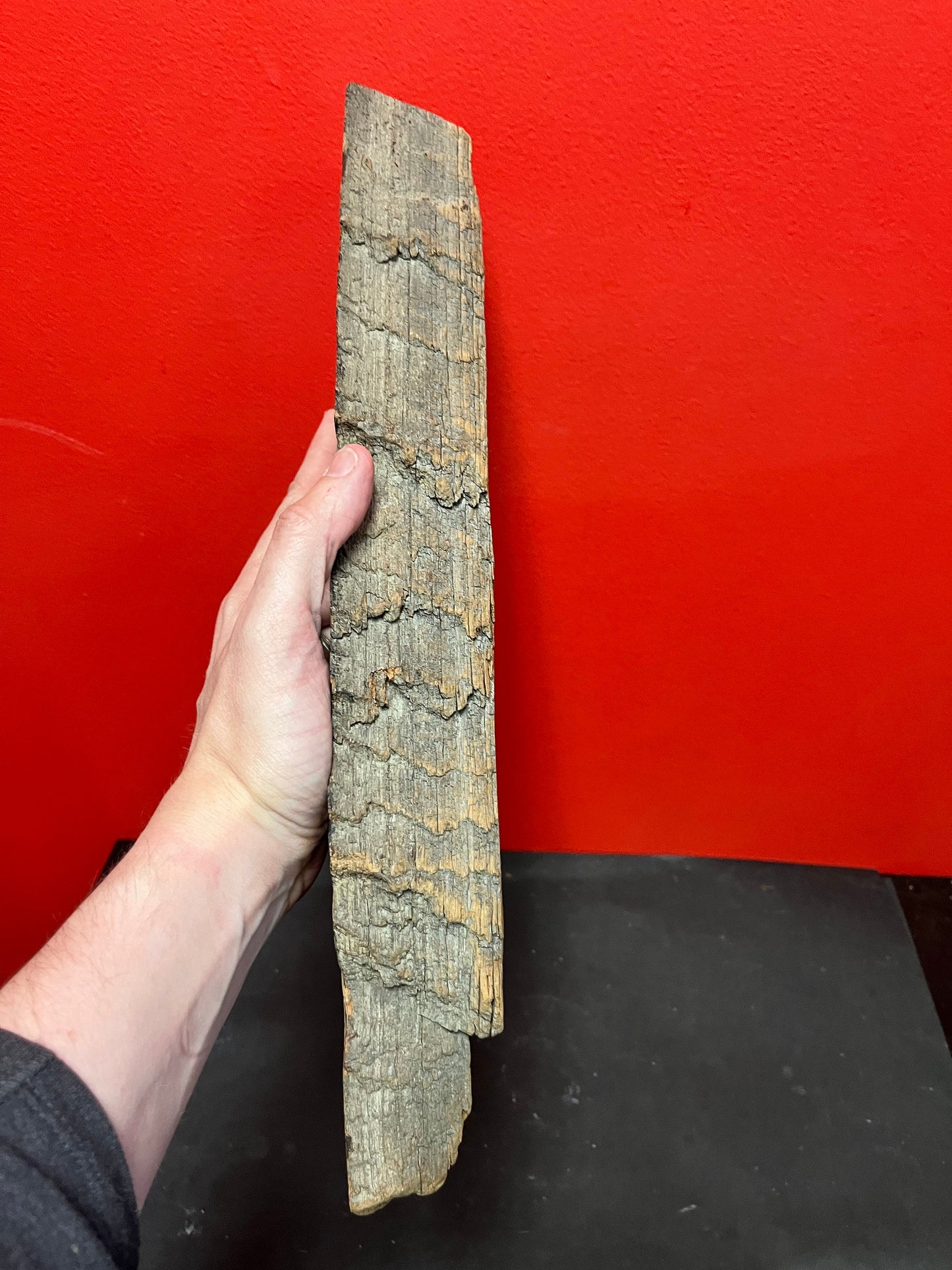 Lovely 17 x 3“ wide WANIK Garrison 1979 indigenous first nations Pacific northwest coast signed live Edge wood  plaque  needs hanger