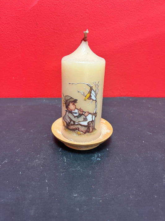 Rare 5 inch German HUMMEL candle on wood stand Perfect condition