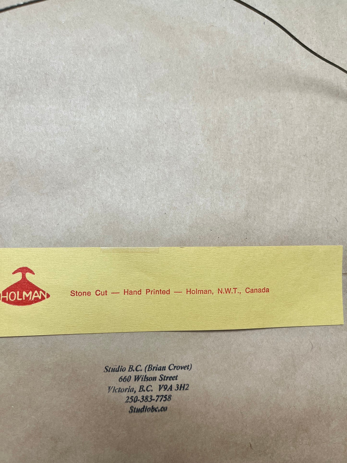 Lovely 14 x 12 inch indigenous Inuit Northwest Territories stone cut handprinted picture in professional frame  simply beautiful  Akovak -