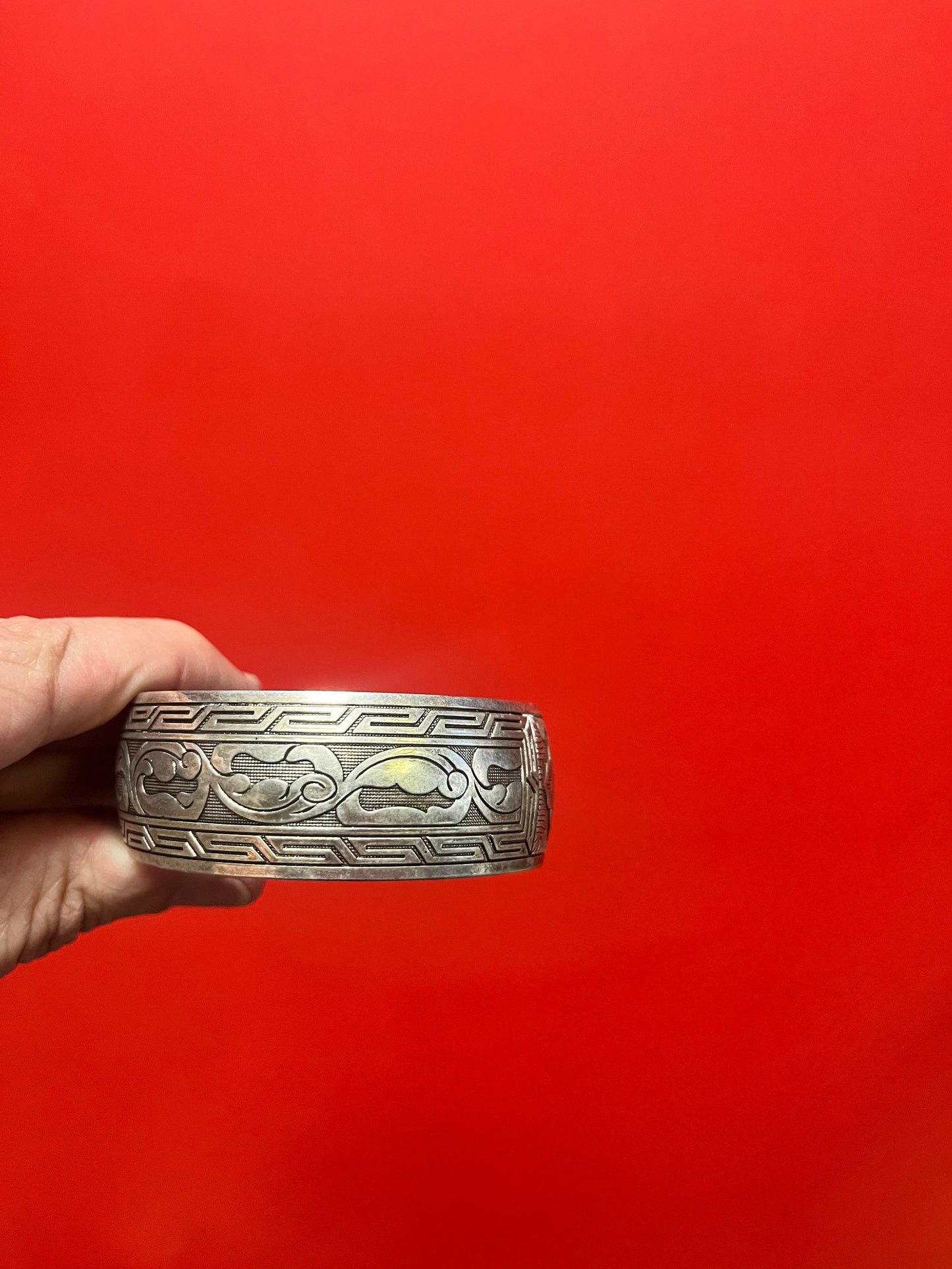 3 inch wide beautiful silver untested bracelet Cuff