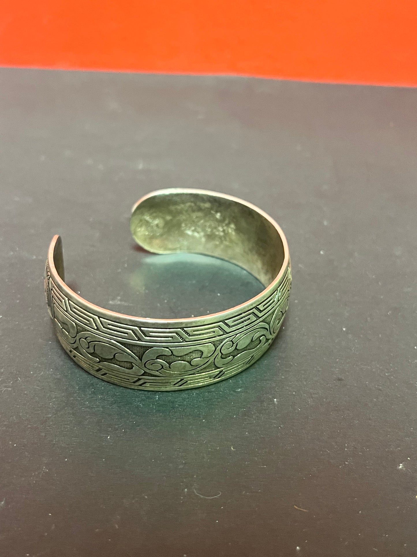 3 inch wide beautiful silver untested bracelet Cuff