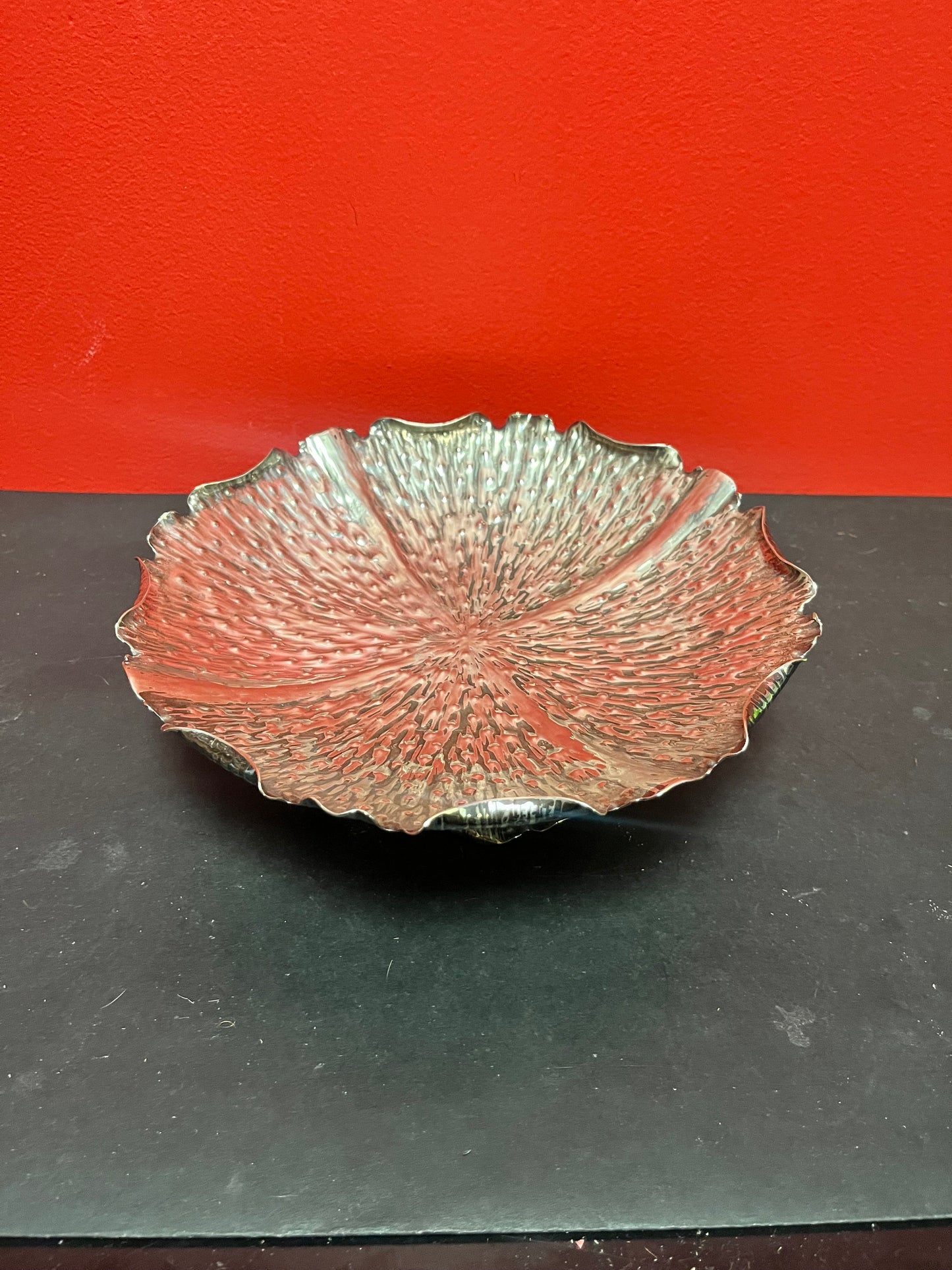 Stunning antique silver plated Christopher Dresser compote  Art deco beauty with some wear  at the base