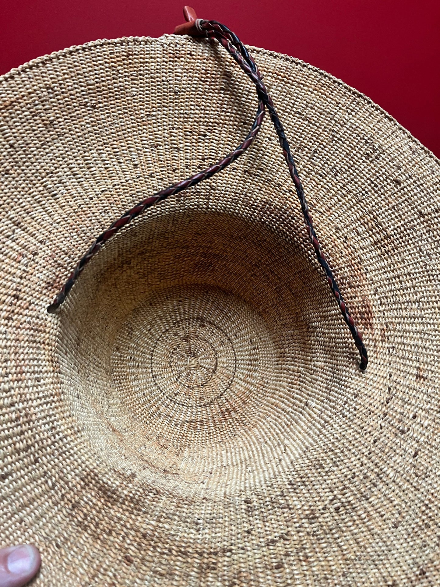 A  Stunning antique 17 inch long (8 inch long inside ) traditional indigenous, first nations, Canadian whaling hat  intense history