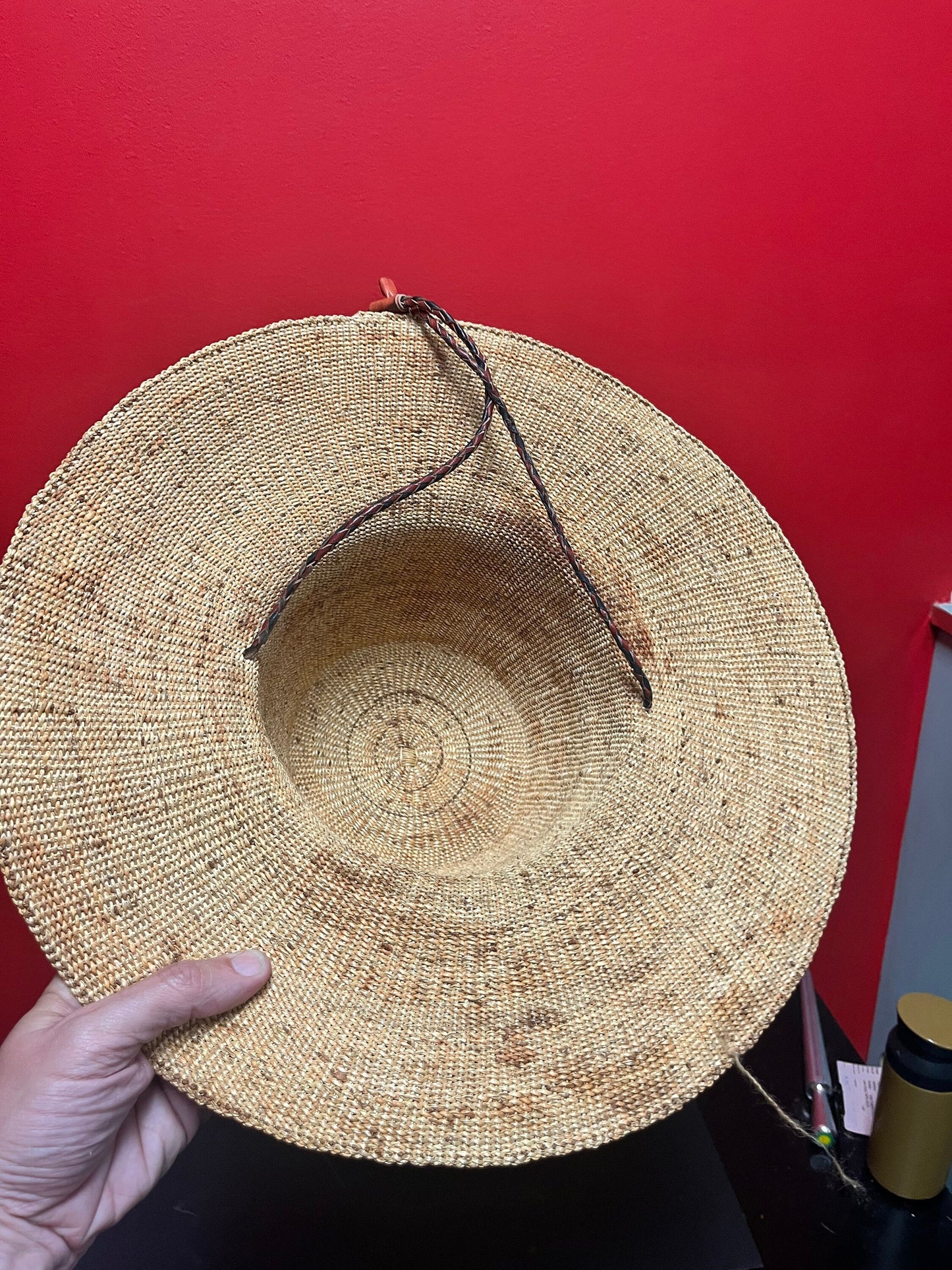 A  Stunning antique 17 inch long (8 inch long inside ) traditional indigenous, first nations, Canadian whaling hat  intense history