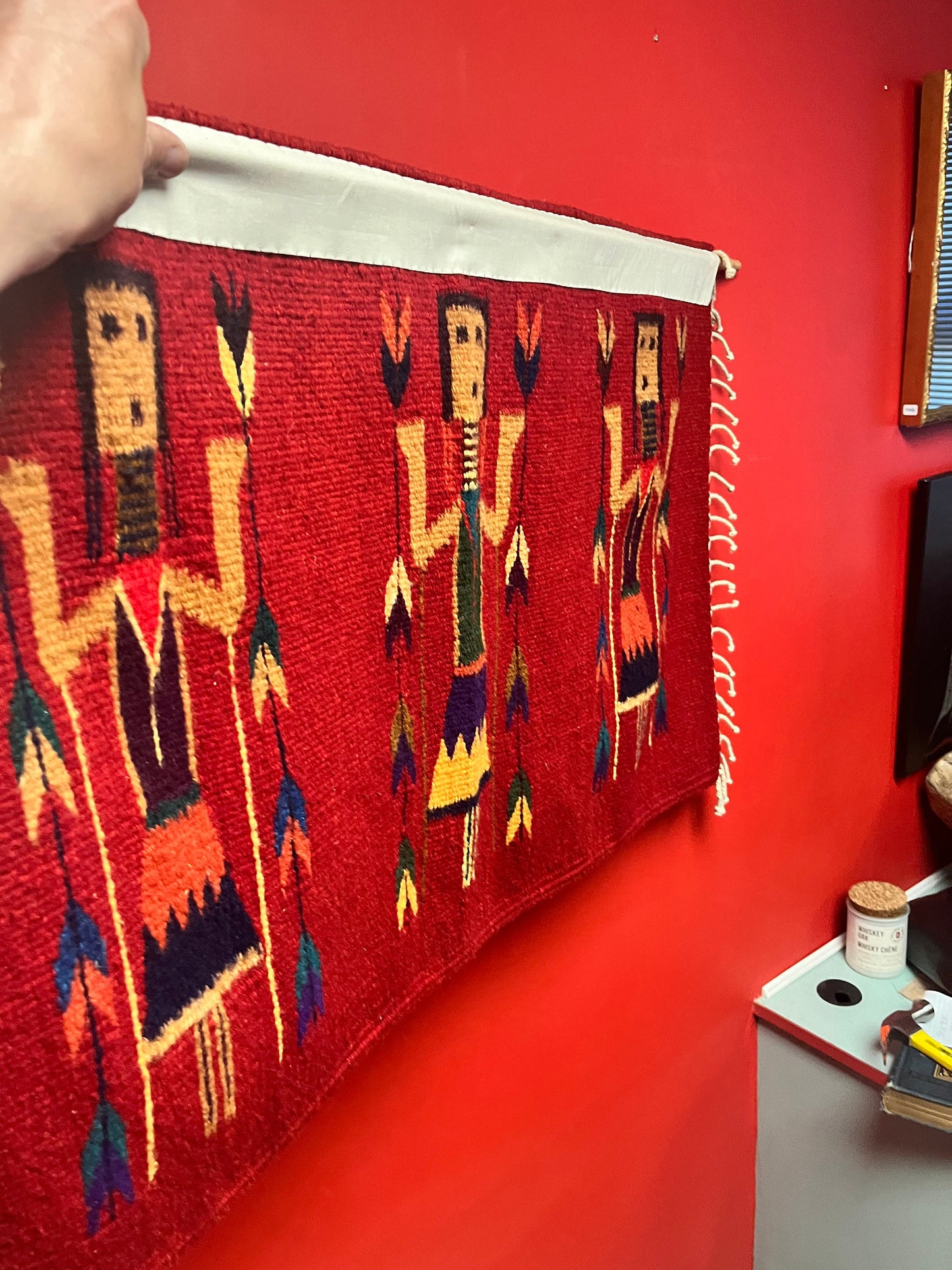 Absolutely amazing 40 x 22 authentic Navajo Yei  ready to hang but doesnt come with Pole  mint condition