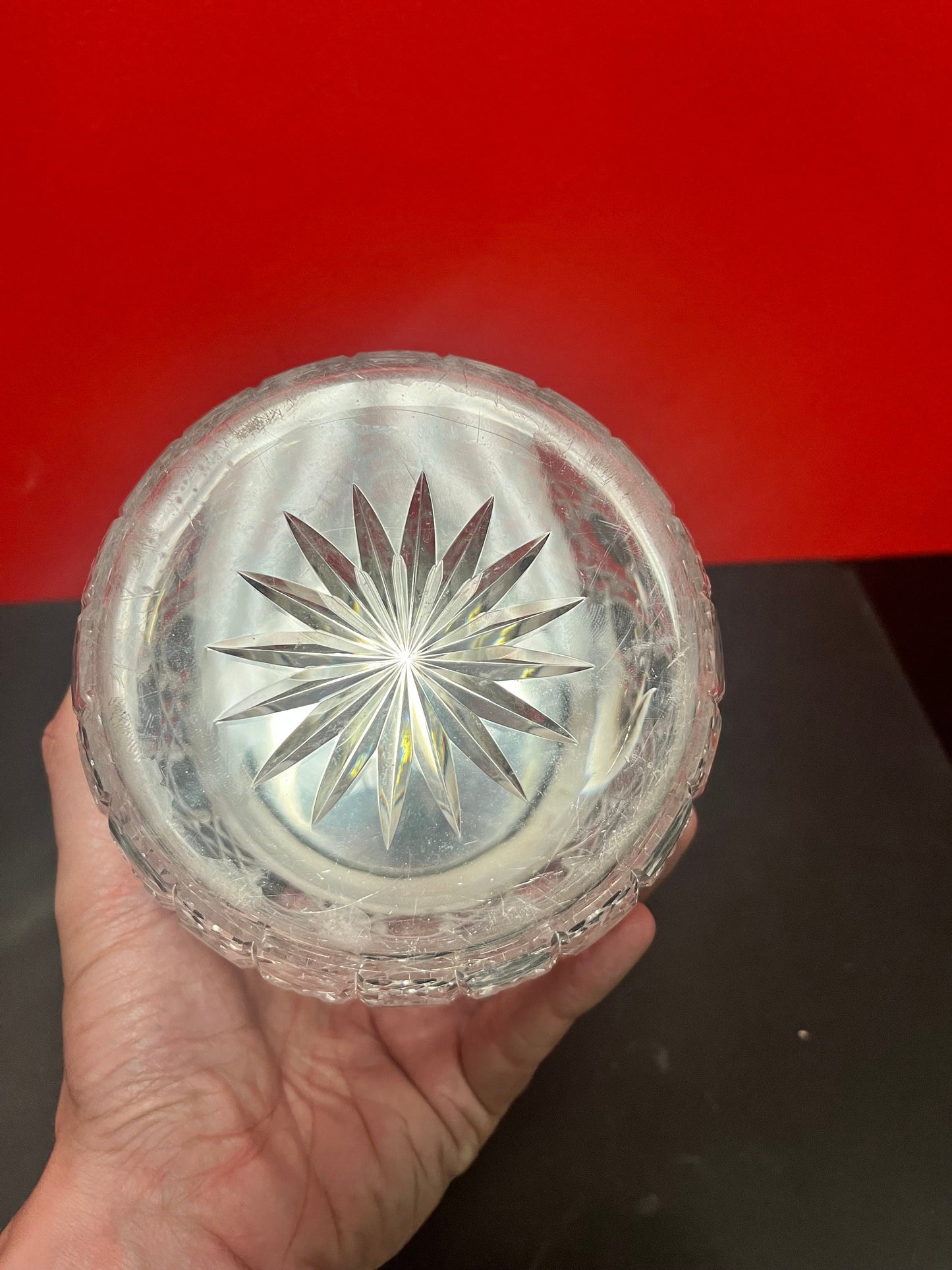 Lovely English silver plated and crystal 9 inch tall cookie jar   perfect condition.  a great gift or for your own home