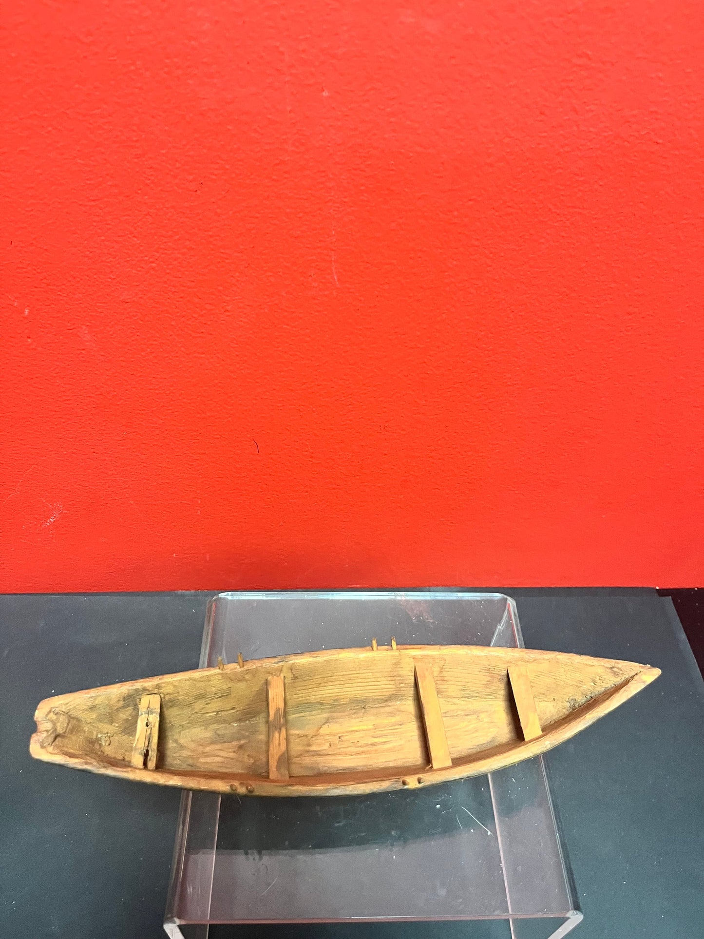 Lovely 10 x 3 indigenous first nations Pacific northwest Coast primitive Canoe  wonderfully simple and authentic