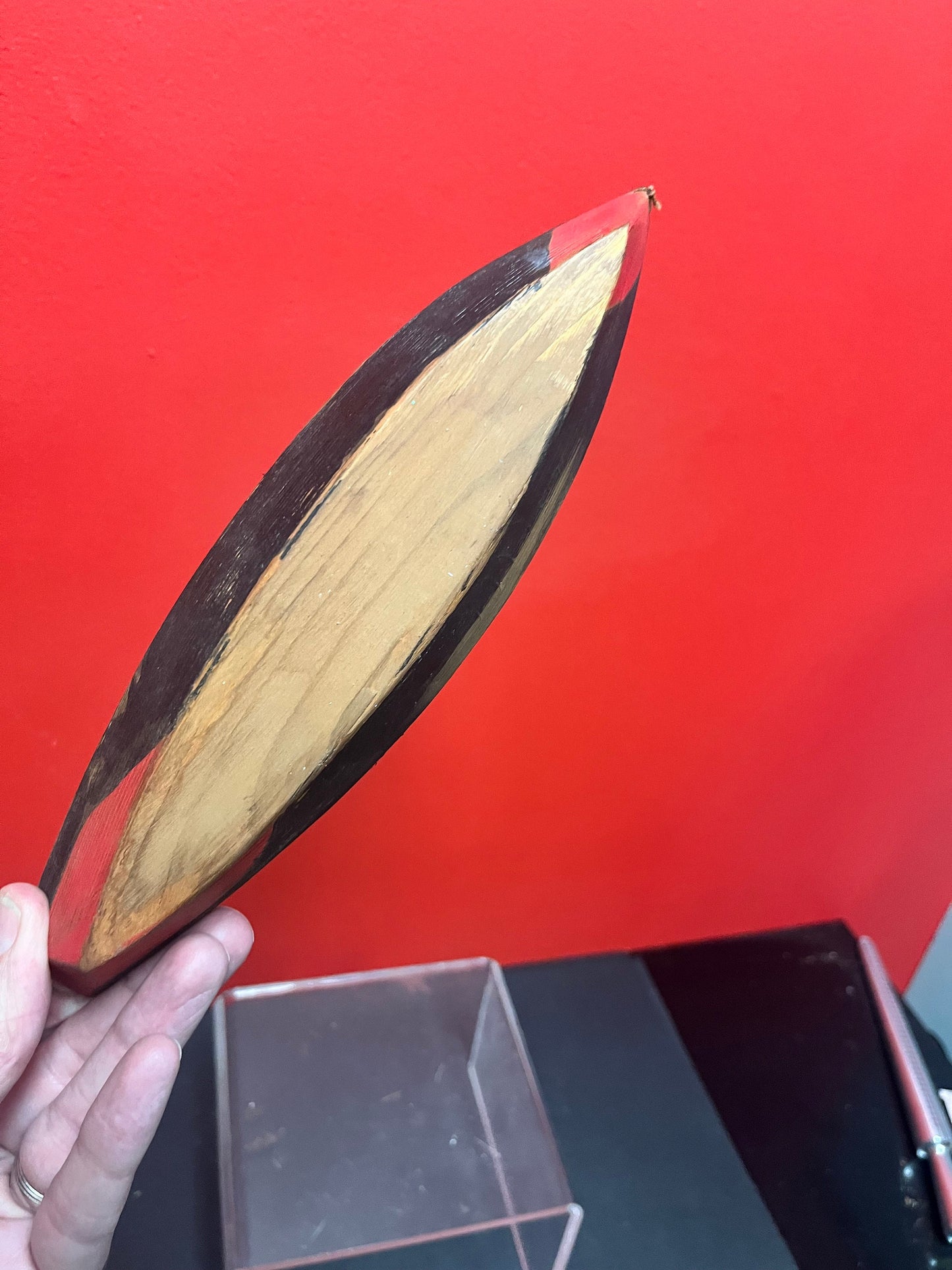 Lovely 10 x 3 indigenous first nations Pacific northwest Coast primitive Canoe  wonderfully simple and authentic