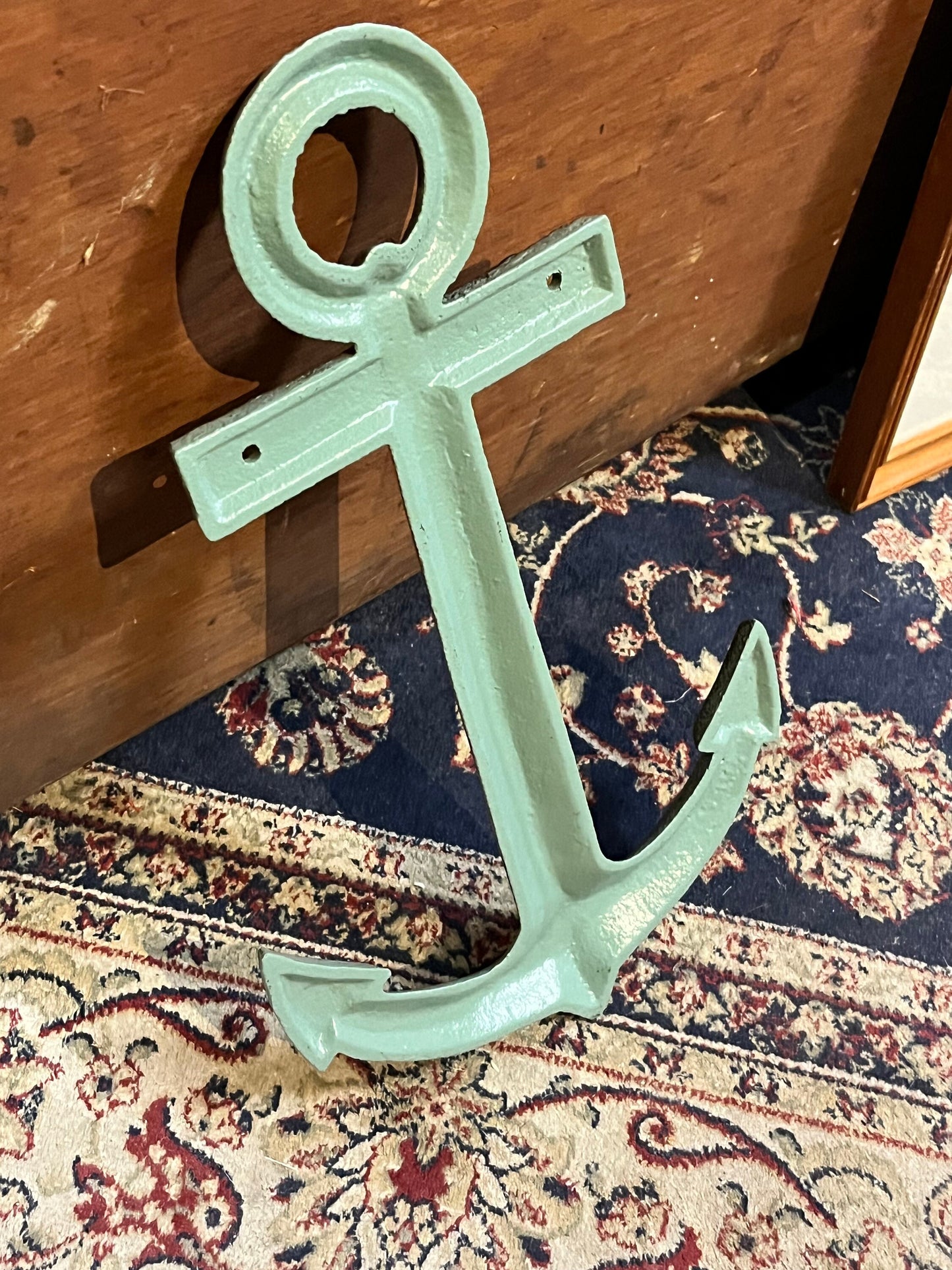 Very cool 14 x 8 heavy cast metal ship anchor plaque   needs screws and great nautical decor  perfect gift