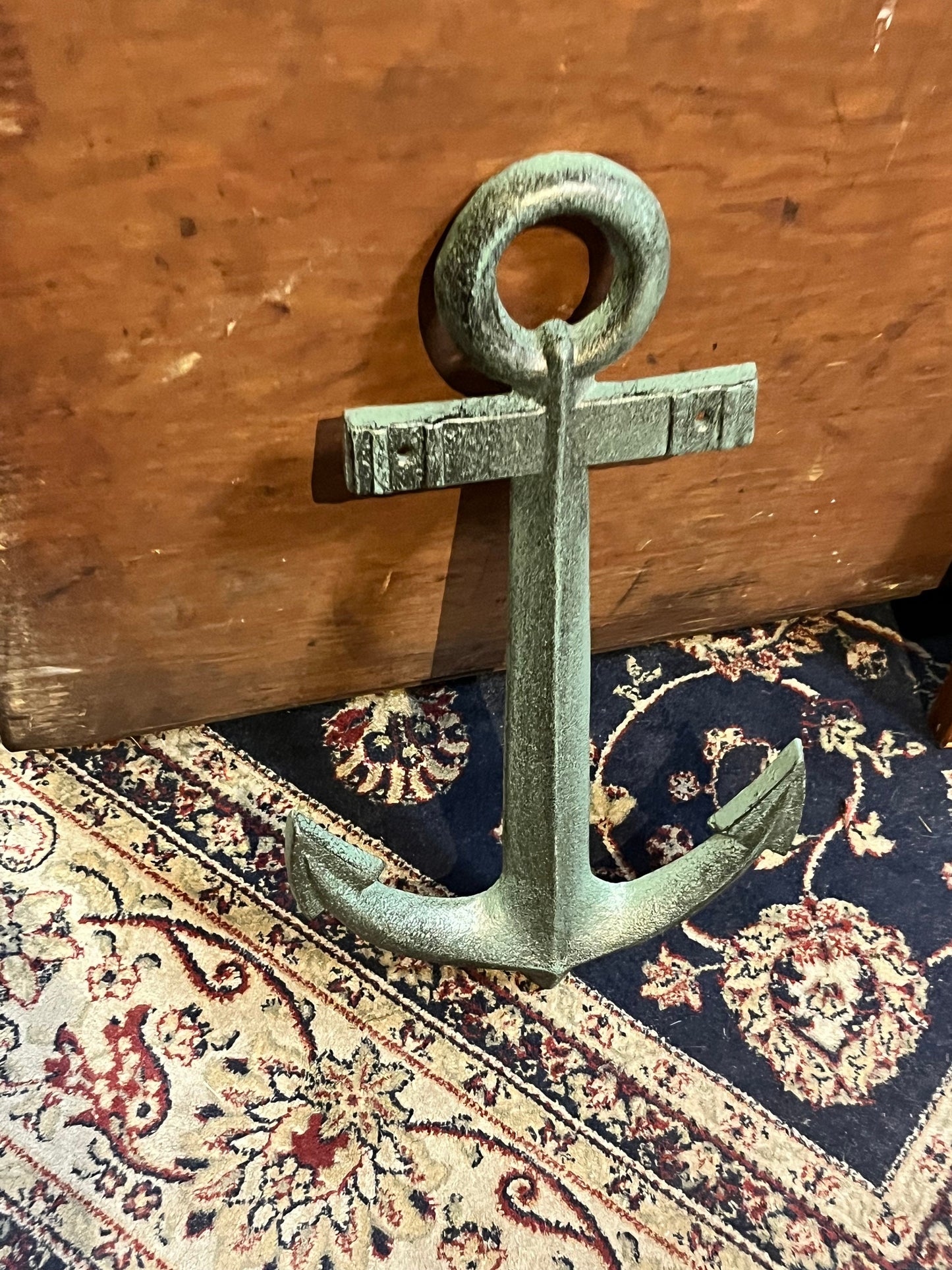 Very cool 14 x 8 heavy cast metal ship anchor plaque   needs screws and great nautical decor  perfect gift
