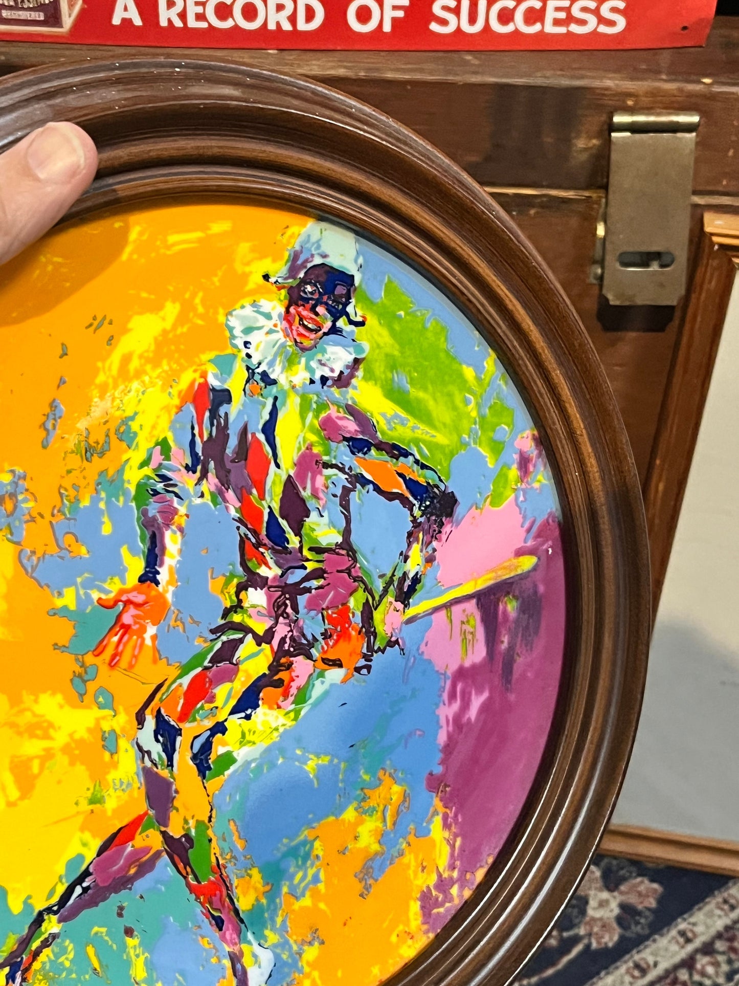 A  Fantastic 13 inch wide limited edition framed Royal Doulton  harlequin plate  ready to hang and great colours  wow