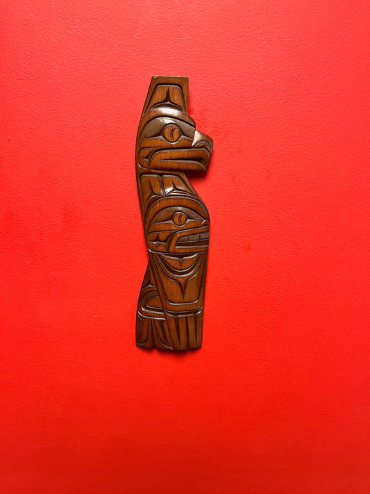 Lovely 14 x 4“ signed Thunderbird by Warren Joseph   indigenous first nations Pacific northwest coast - wonderful detail and condition