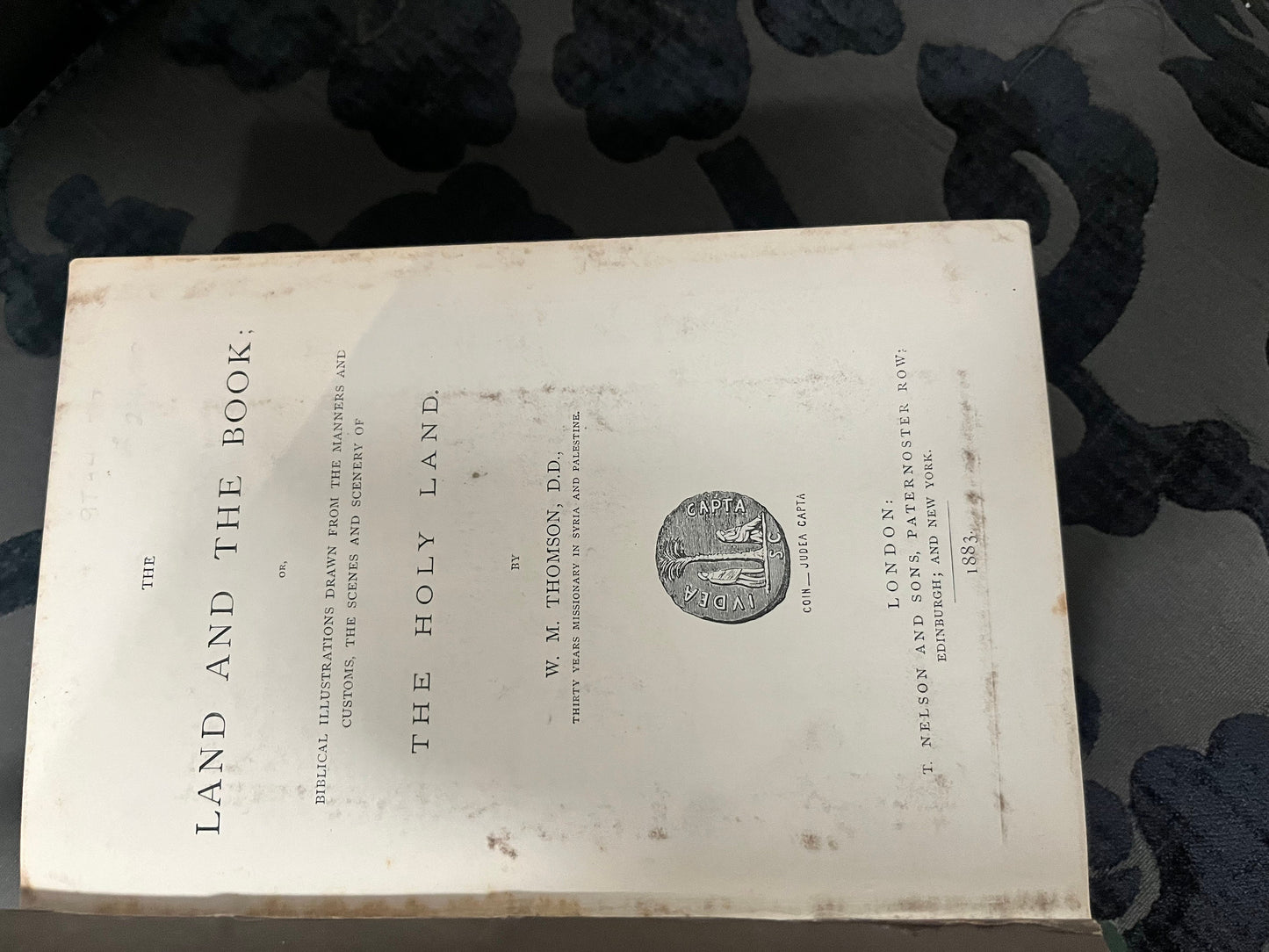Cool, antique copy of the land and the book  Biblical 1863  Good antique condition