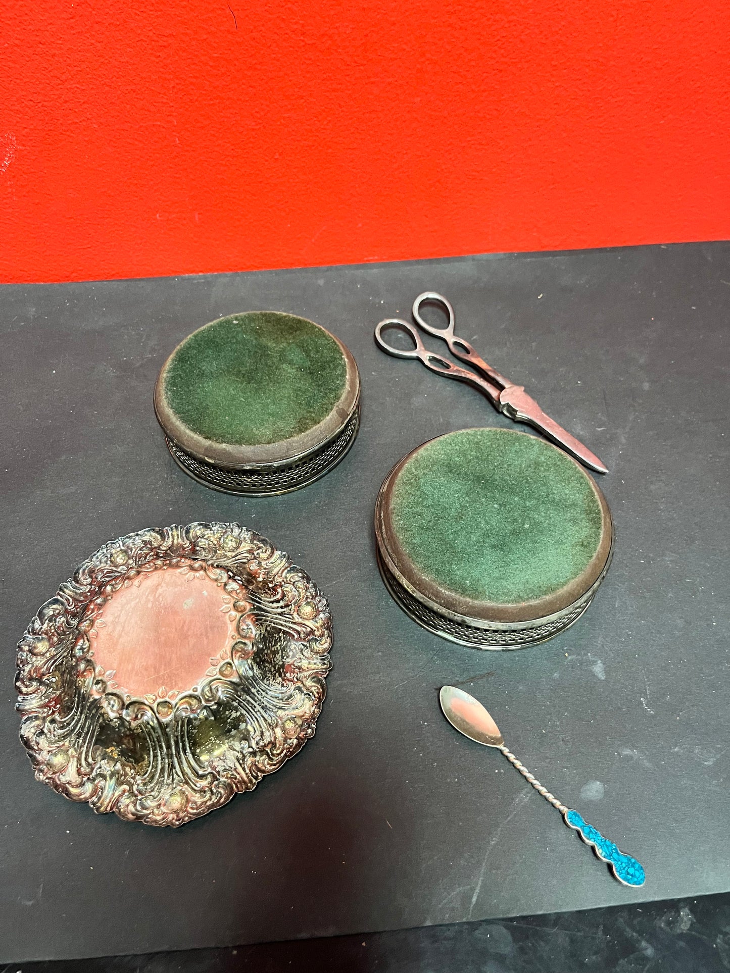 Beautiful lot of antique silver plate and sterling spoon good value