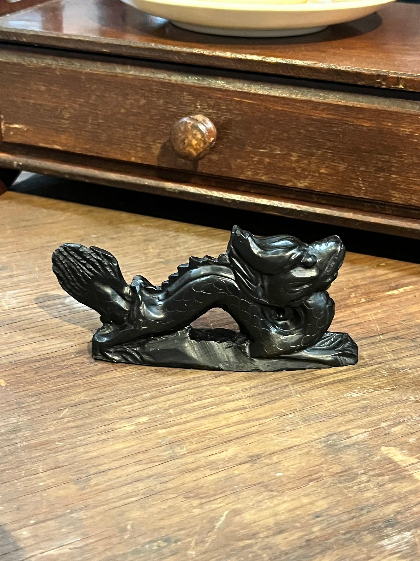 4 inch Chinese stone dragon  good condition