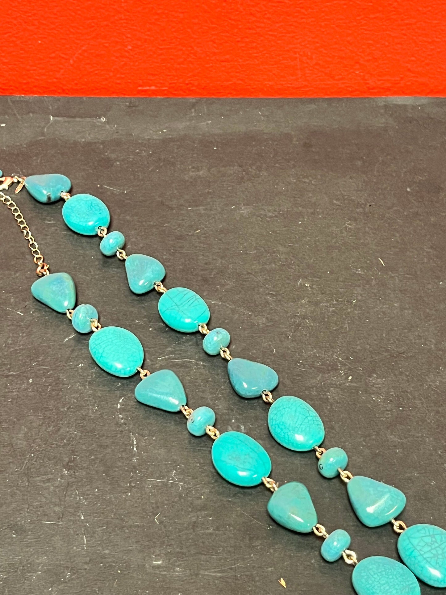 Approximate 29 inch long turquoise necklace   Navajo style great quality and value priced