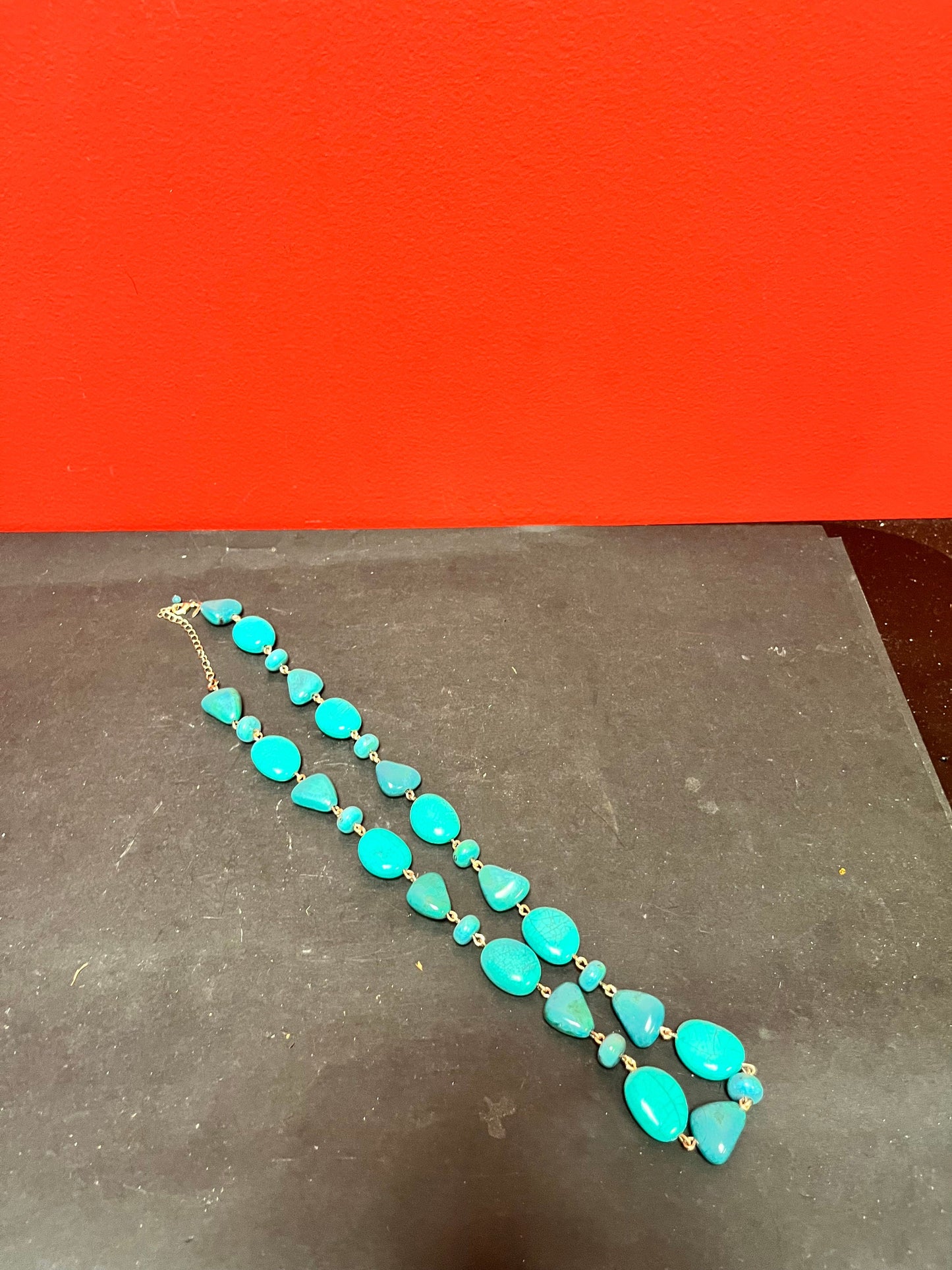 Approximate 29 inch long turquoise necklace   Navajo style great quality and value priced
