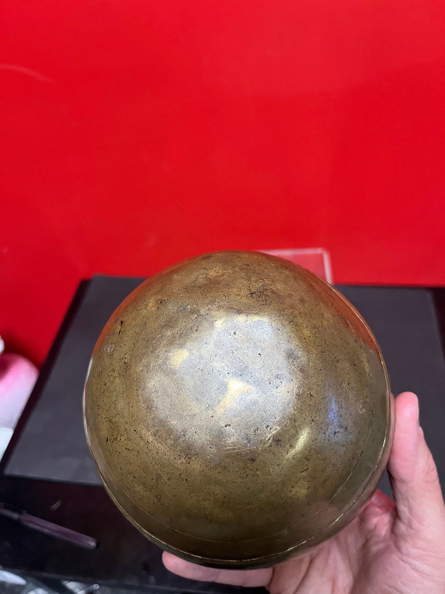 7 inch Indian bronze vessel  18 century Museum quality  fabulous patina