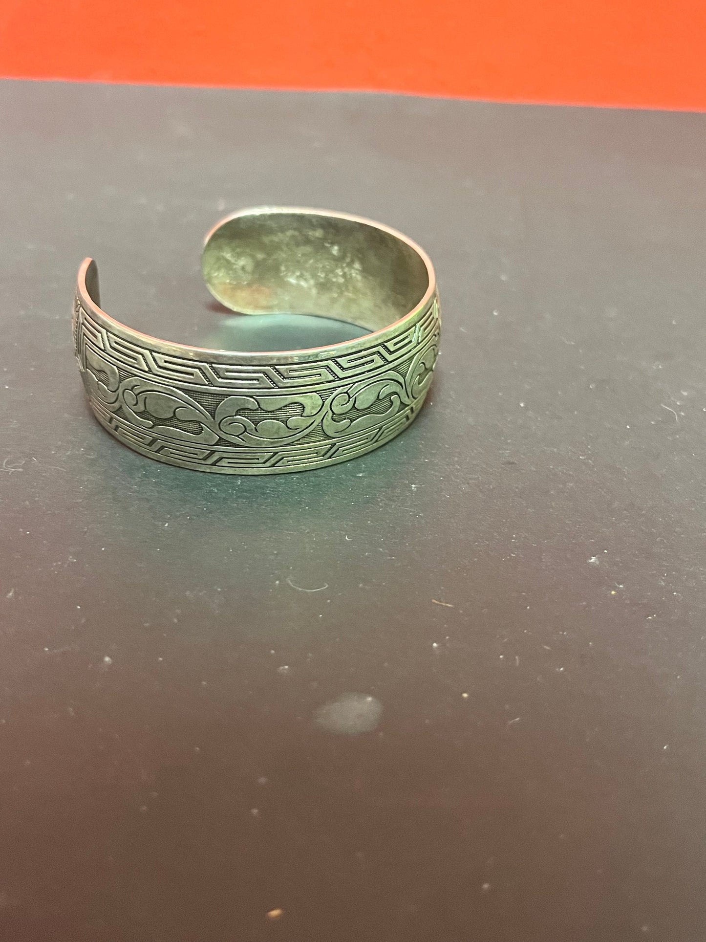 3 inch wide beautiful silver untested bracelet Cuff