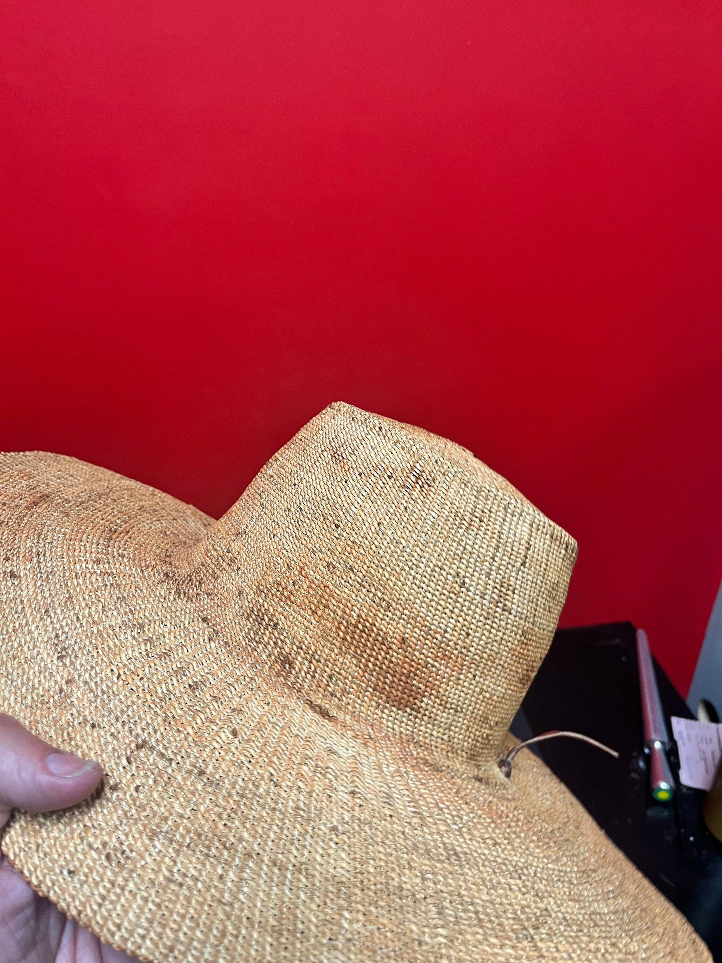 A  Stunning antique 17 inch long (8 inch long inside ) traditional indigenous, first nations, Canadian whaling hat  intense history