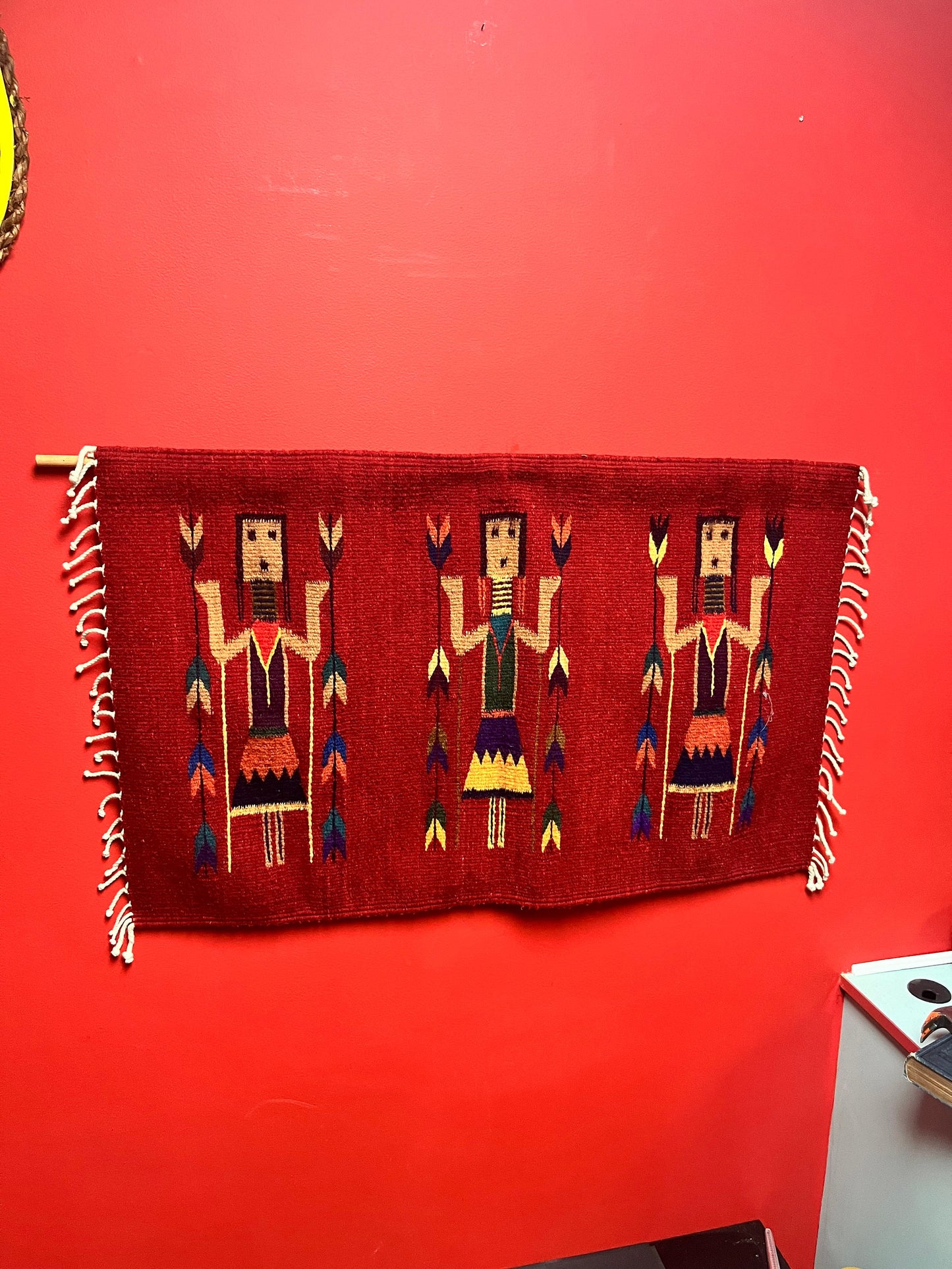 Absolutely amazing 40 x 22 authentic Navajo Yei  ready to hang but doesnt come with Pole  mint condition