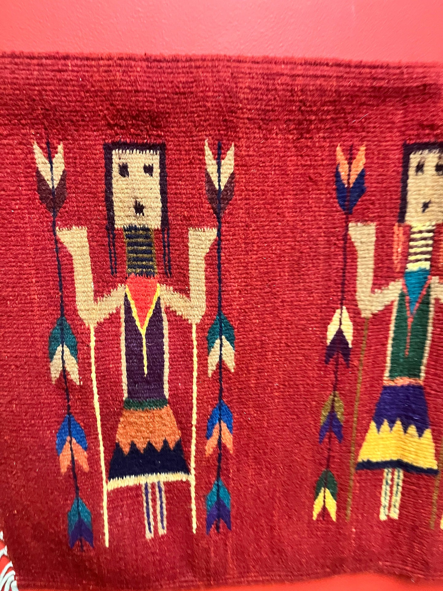 Absolutely amazing 40 x 22 authentic Navajo Yei  ready to hang but doesnt come with Pole  mint condition
