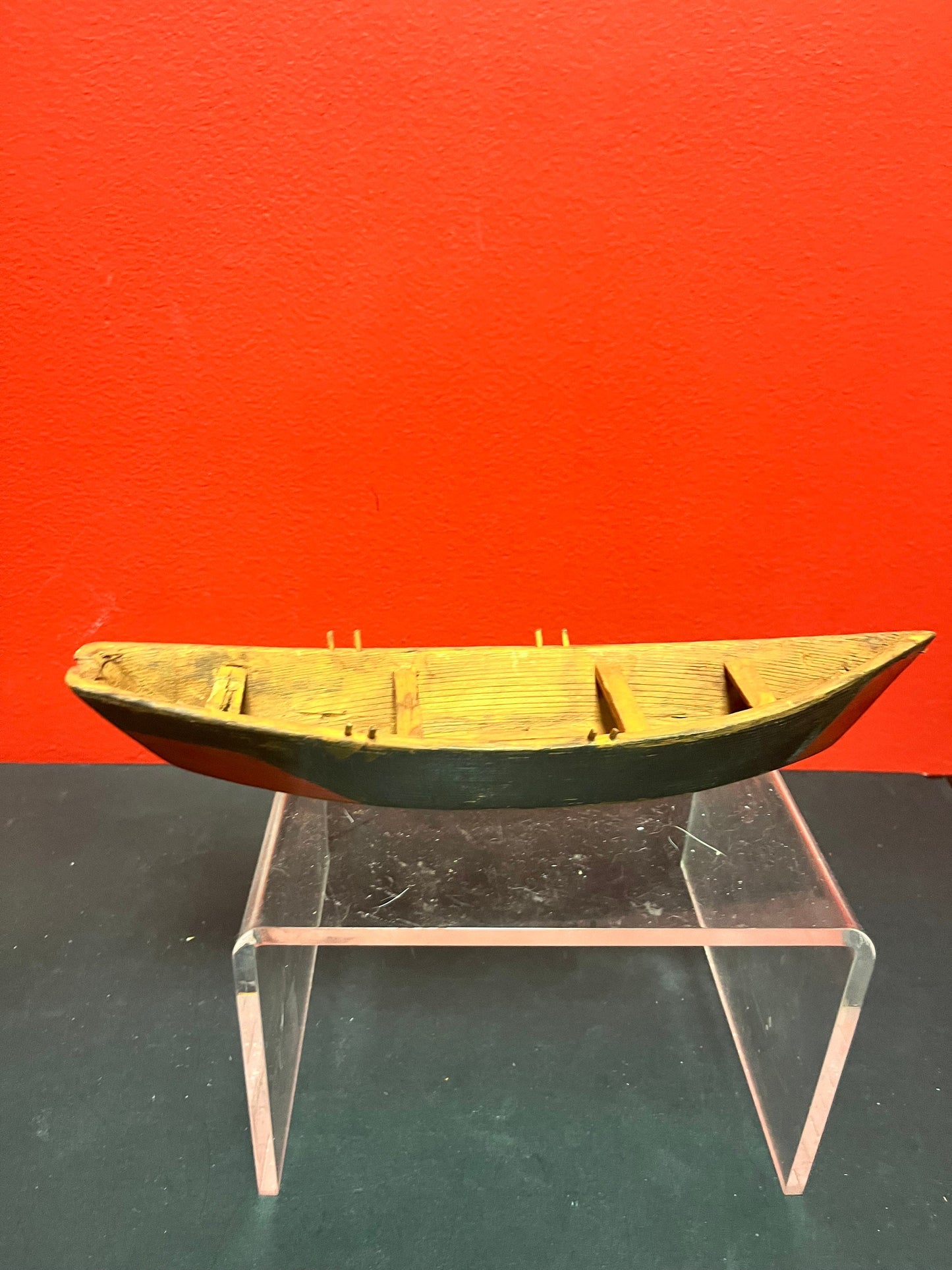 Lovely 10 x 3 indigenous first nations Pacific northwest Coast primitive Canoe  wonderfully simple and authentic