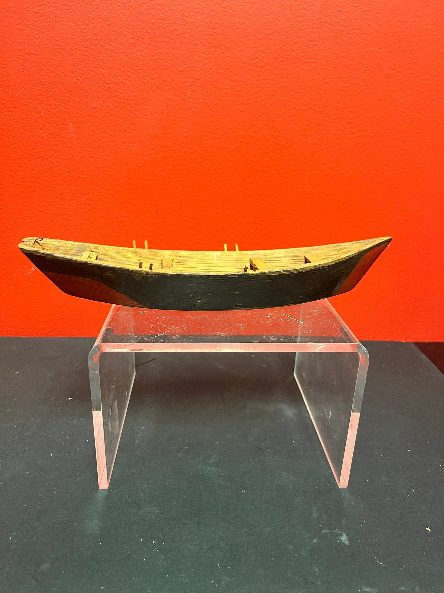 Lovely 10 x 3 indigenous first nations Pacific northwest Coast primitive Canoe  wonderfully simple and authentic